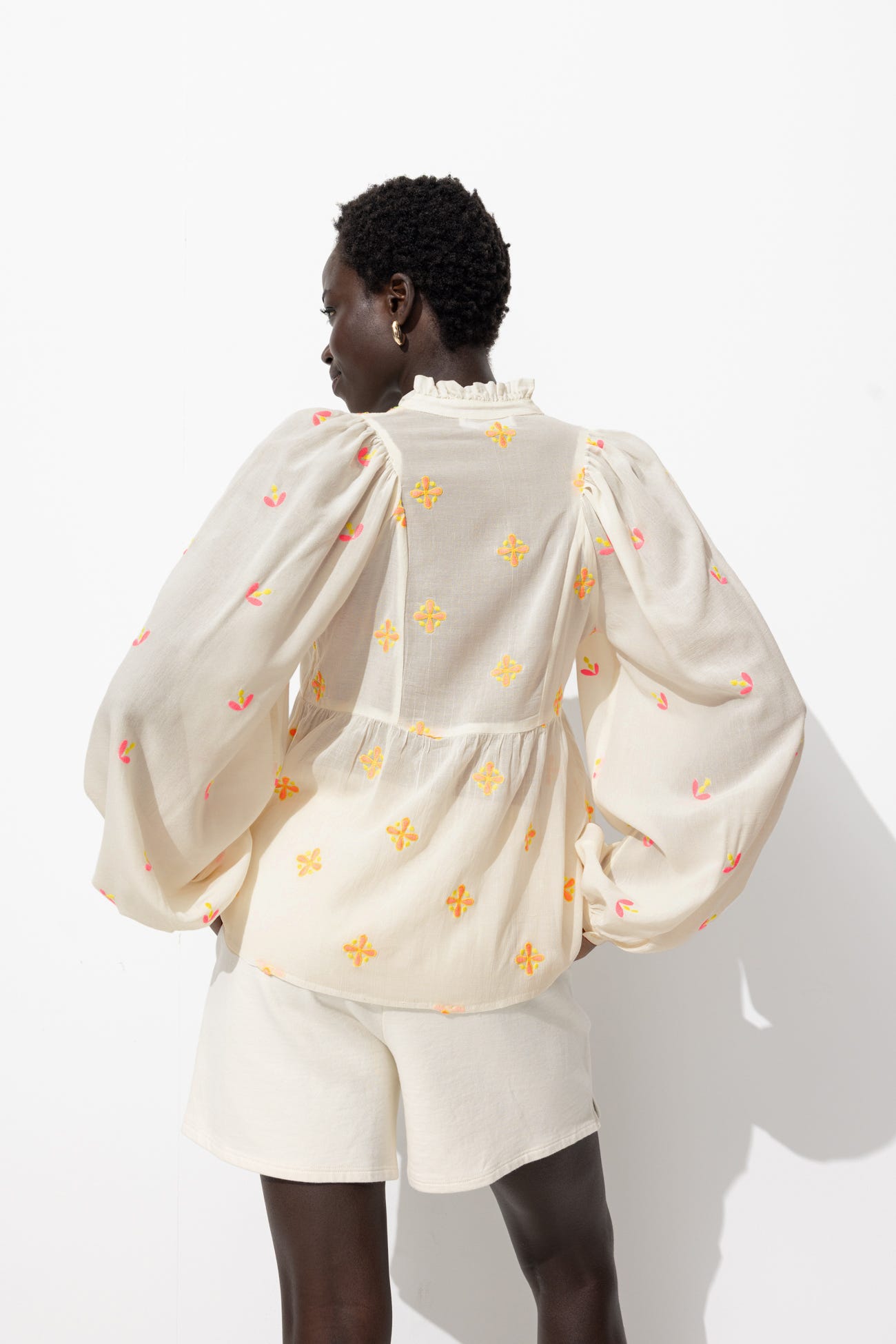 Bright embroidered blouse