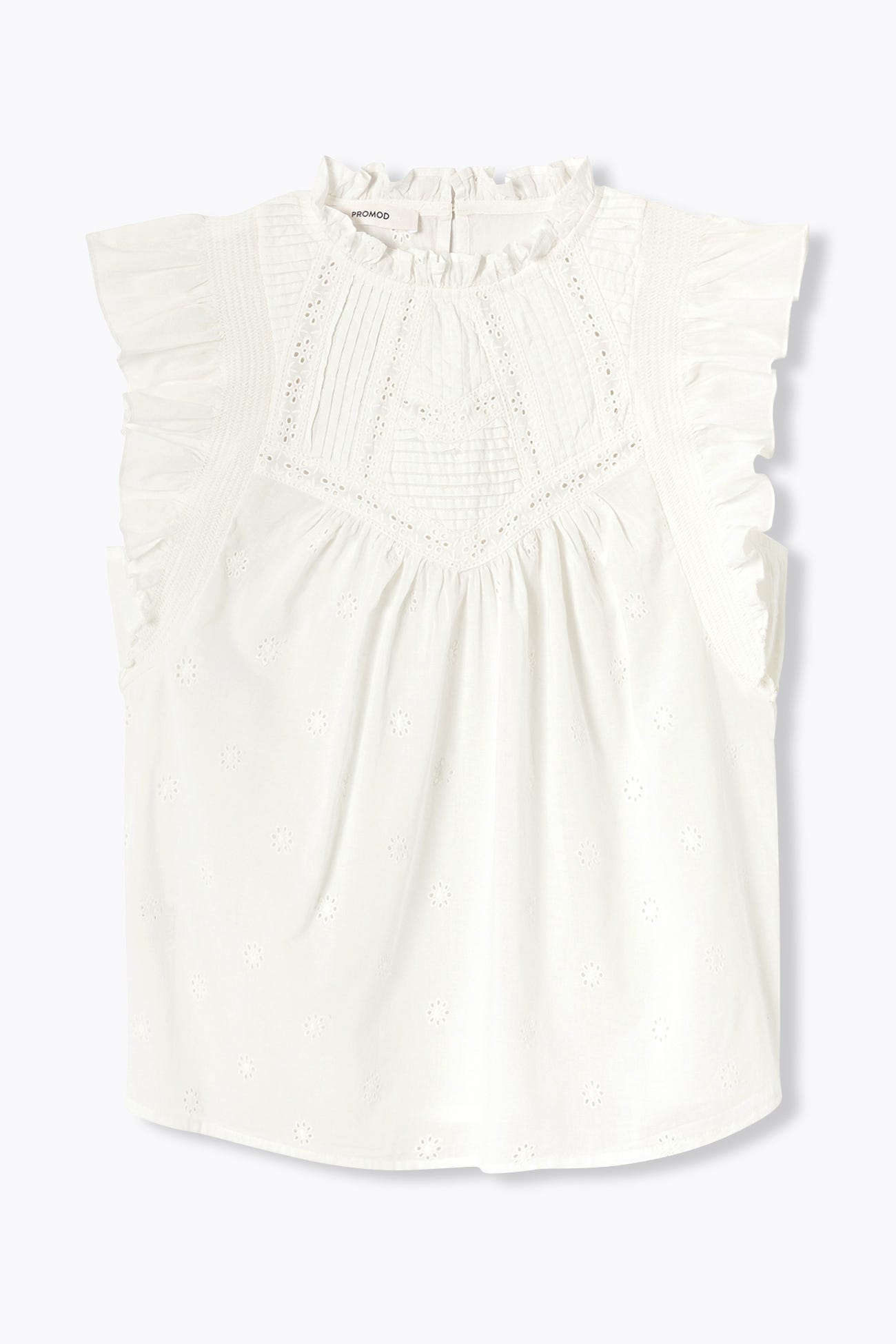 Bluse mit englischer Spitze