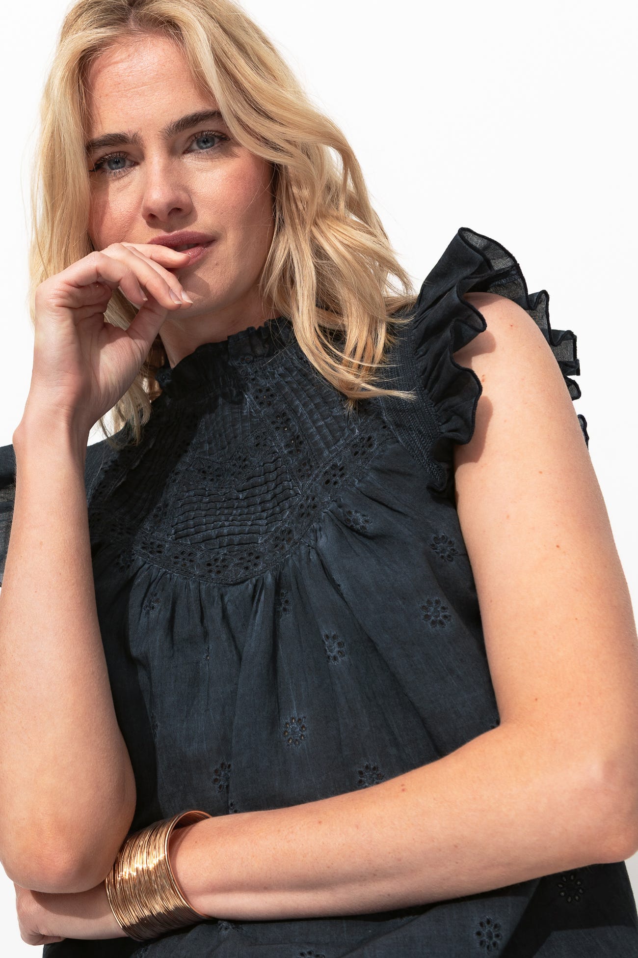 Blouse en broderie anglaise