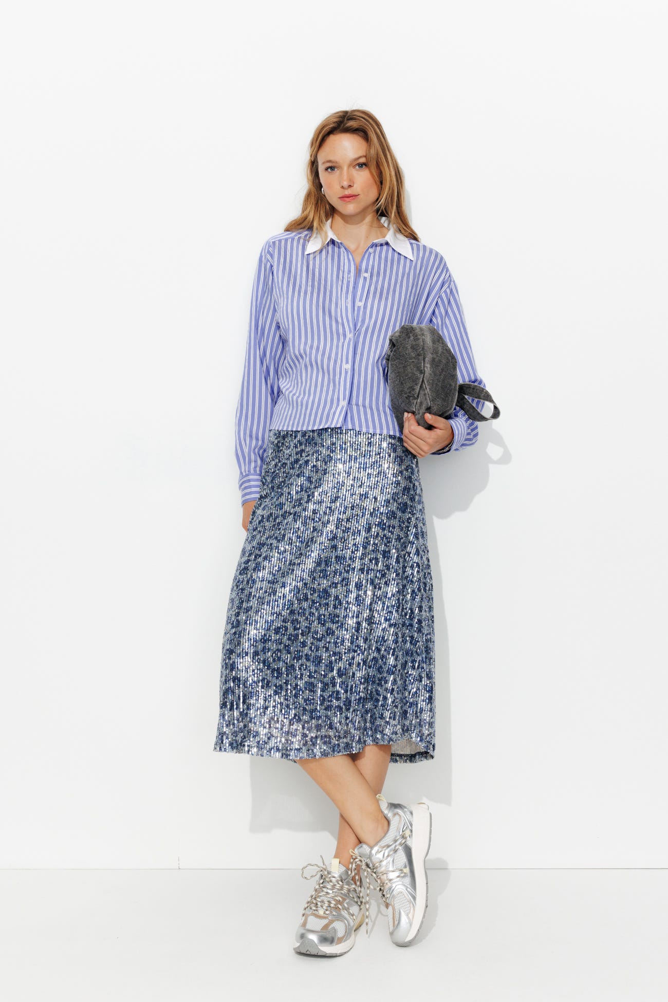 Camisa crop rayas