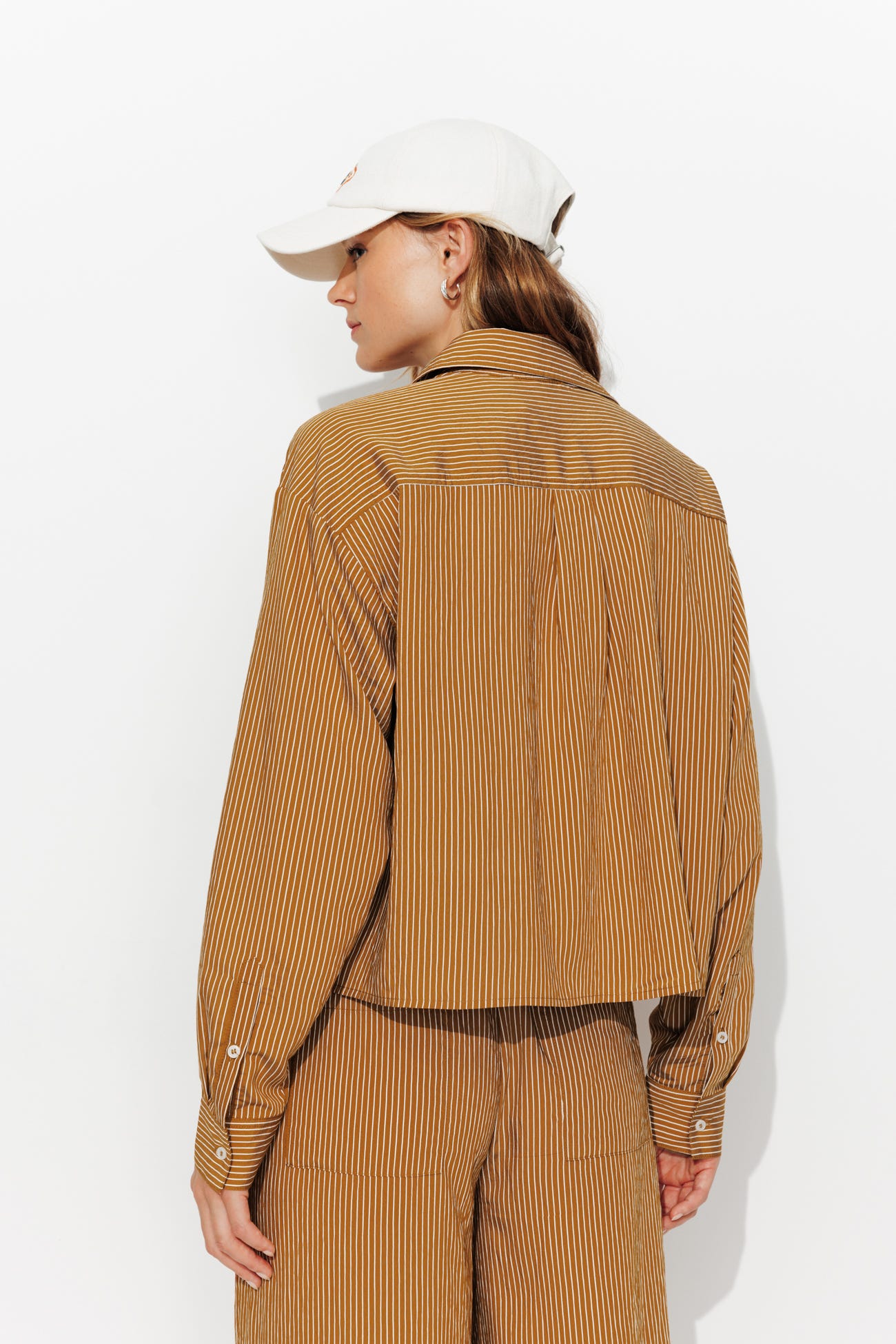 Cropped striped shirt