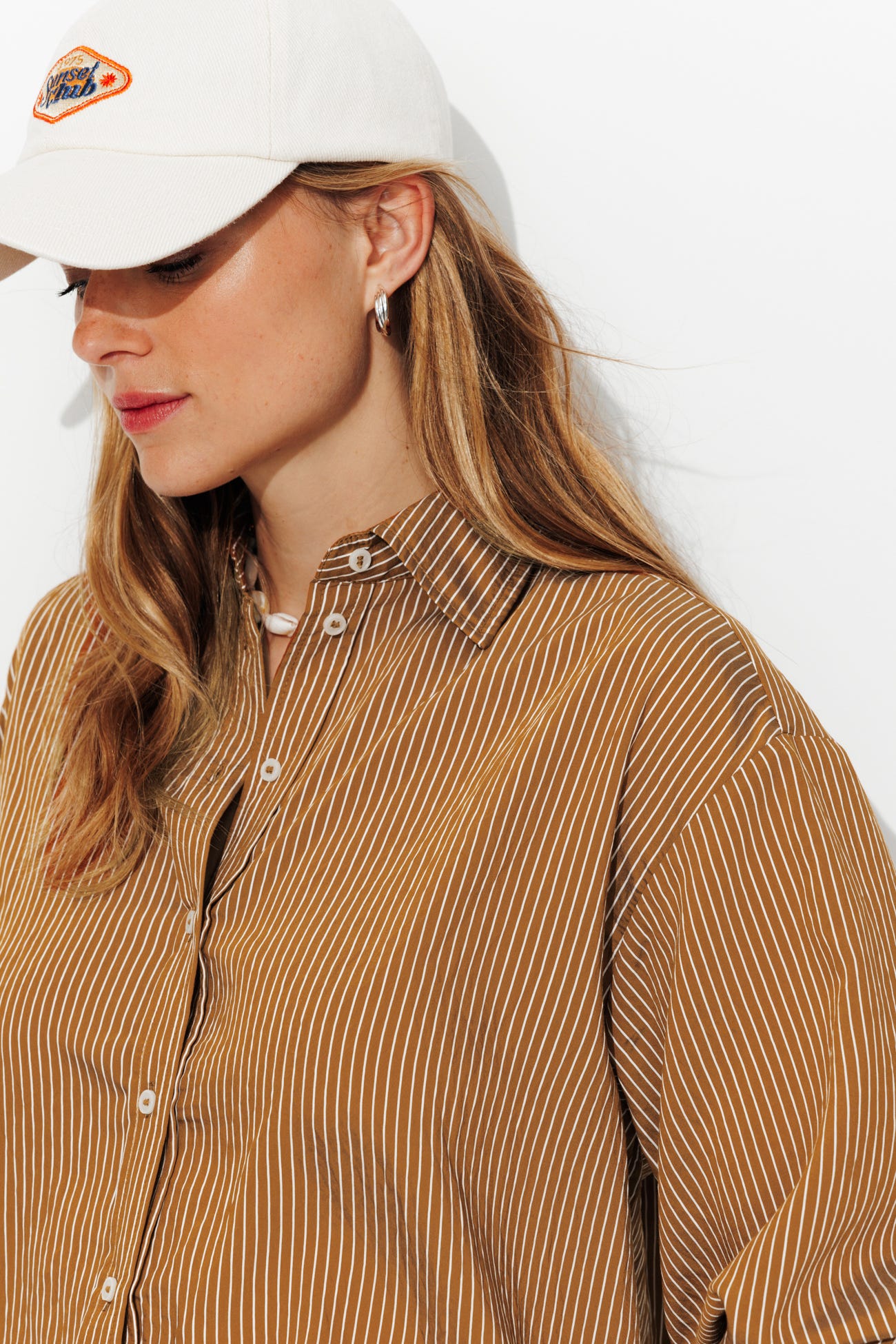 Cropped striped shirt
