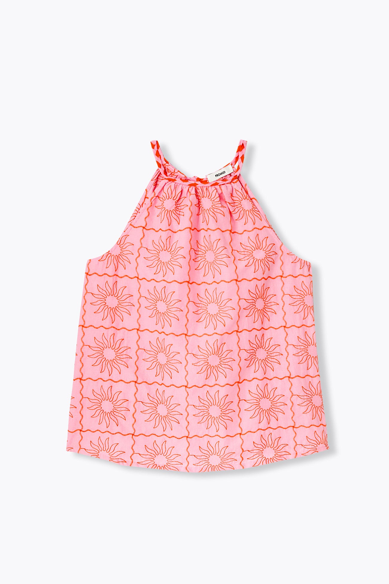 Top brodé à bretelles Femme