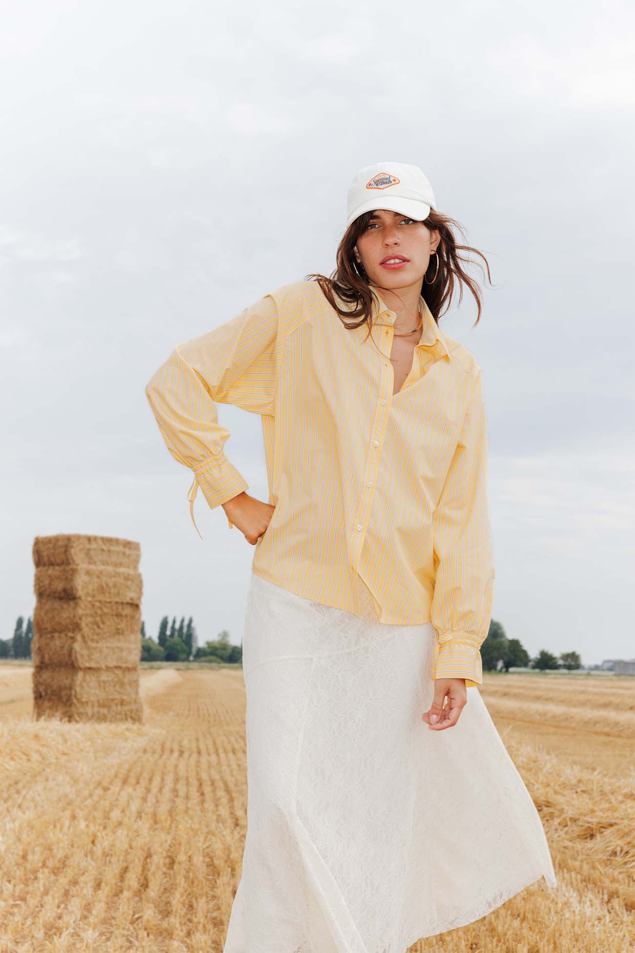 Chemise rayée oversize Femme
