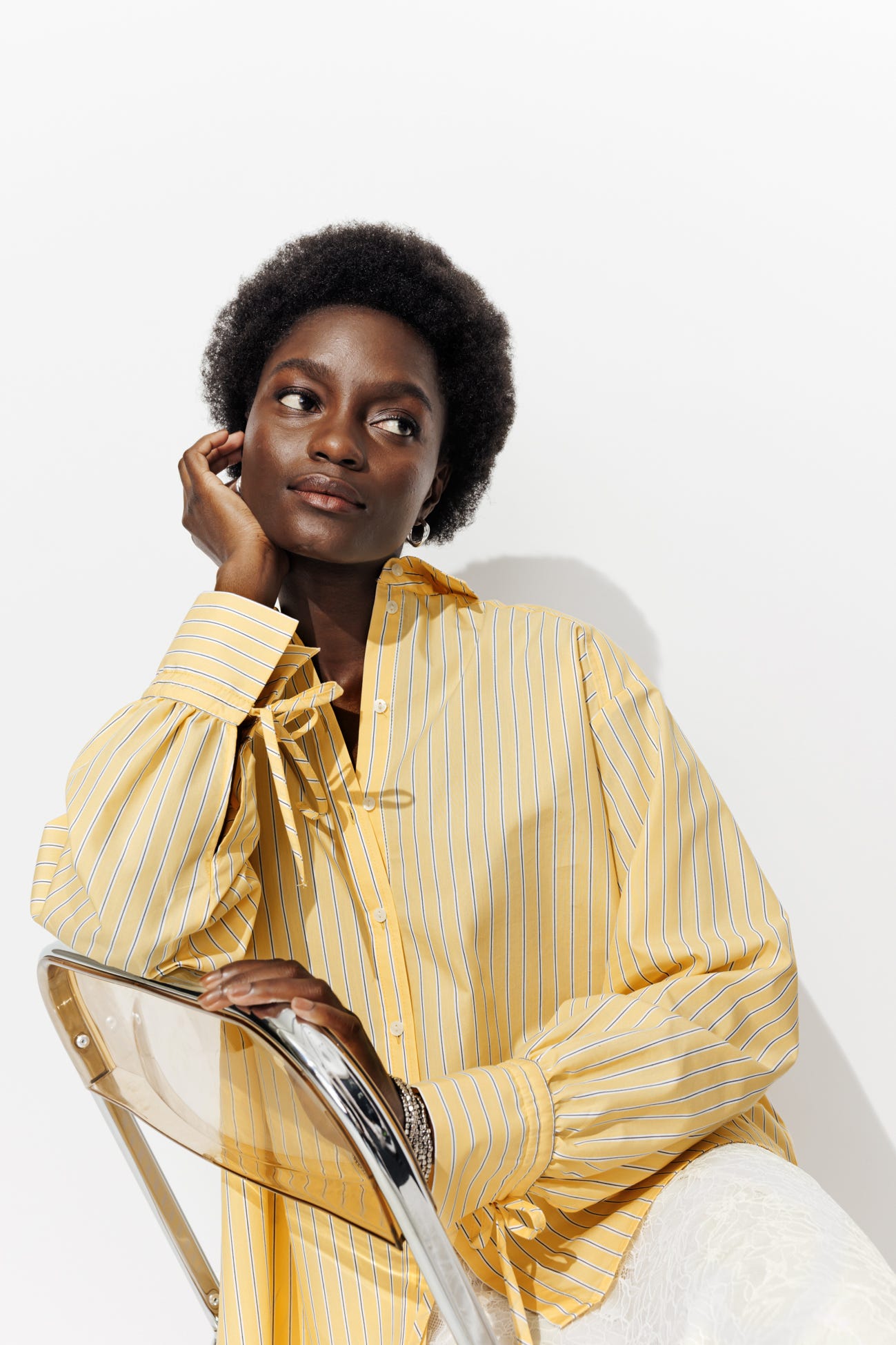 Chemise rayée oversize Femme