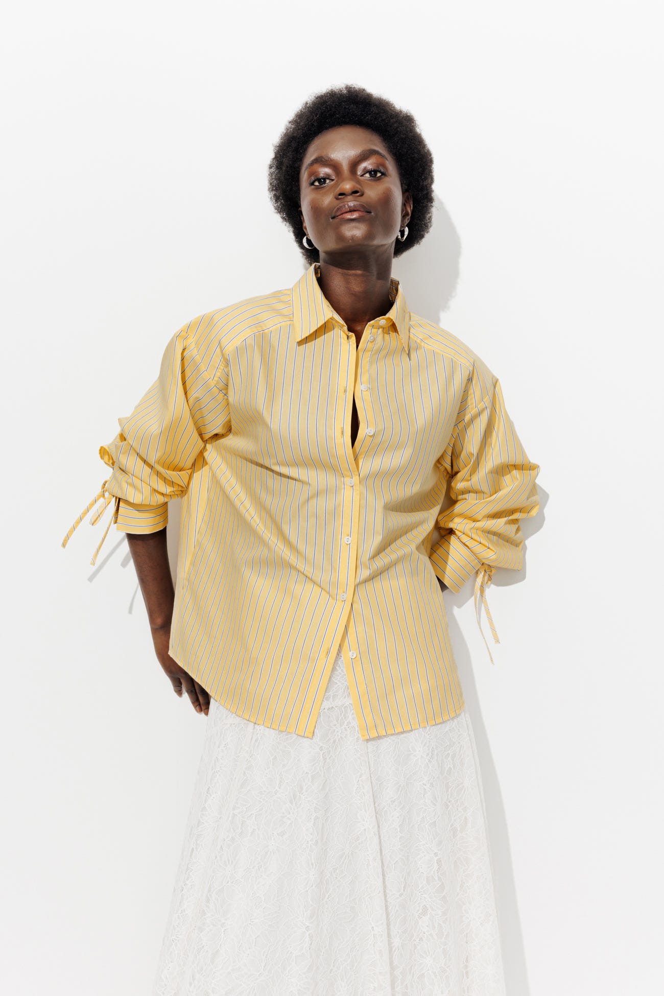 Oversized striped shirt