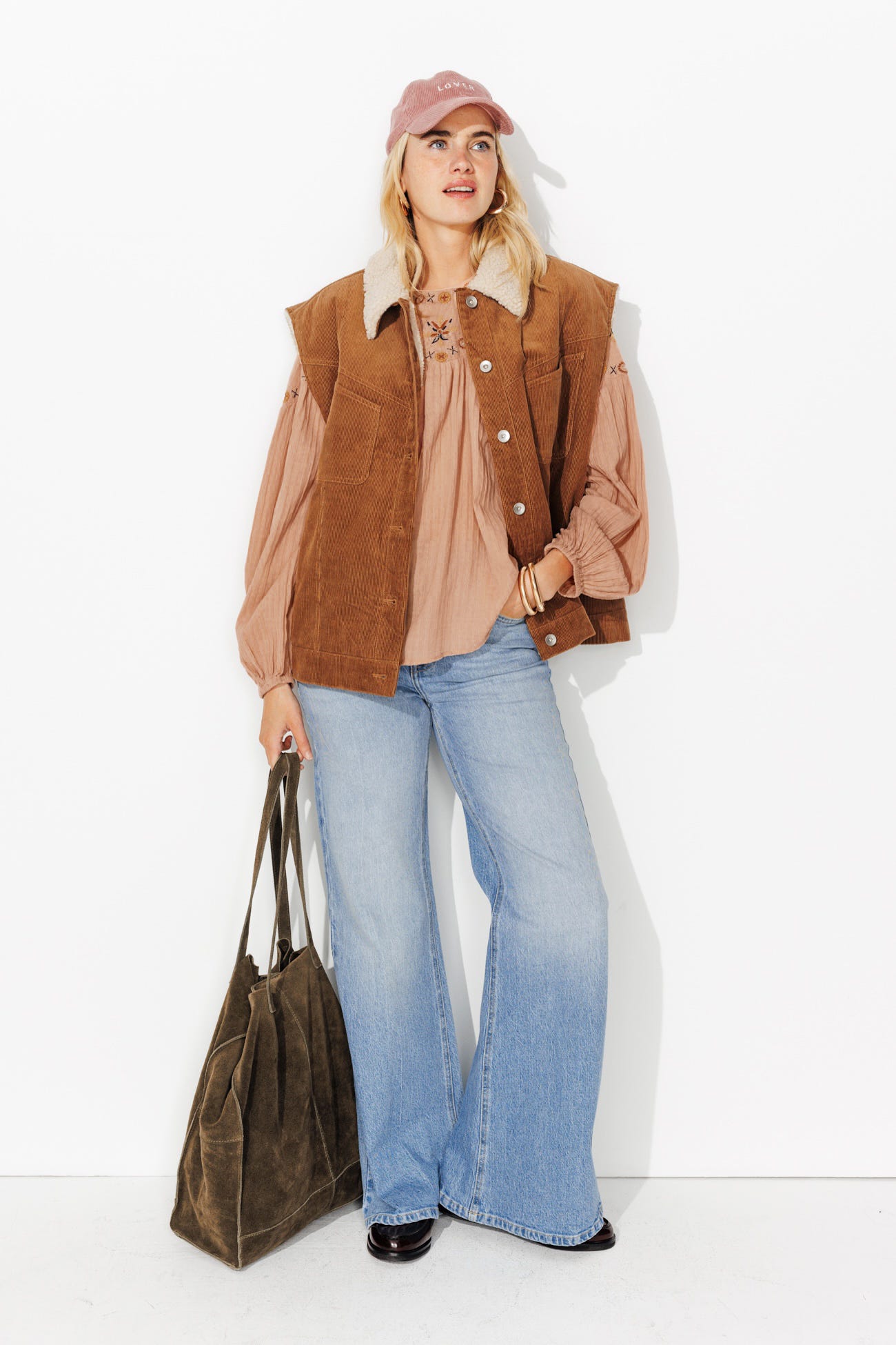 Blouse brodée oversize Femme