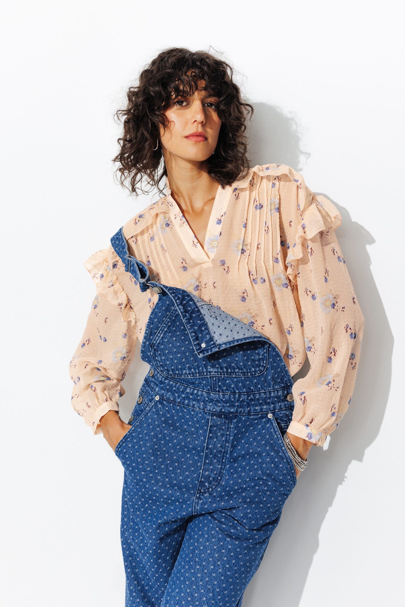 Blouse légère à fleurs Femme