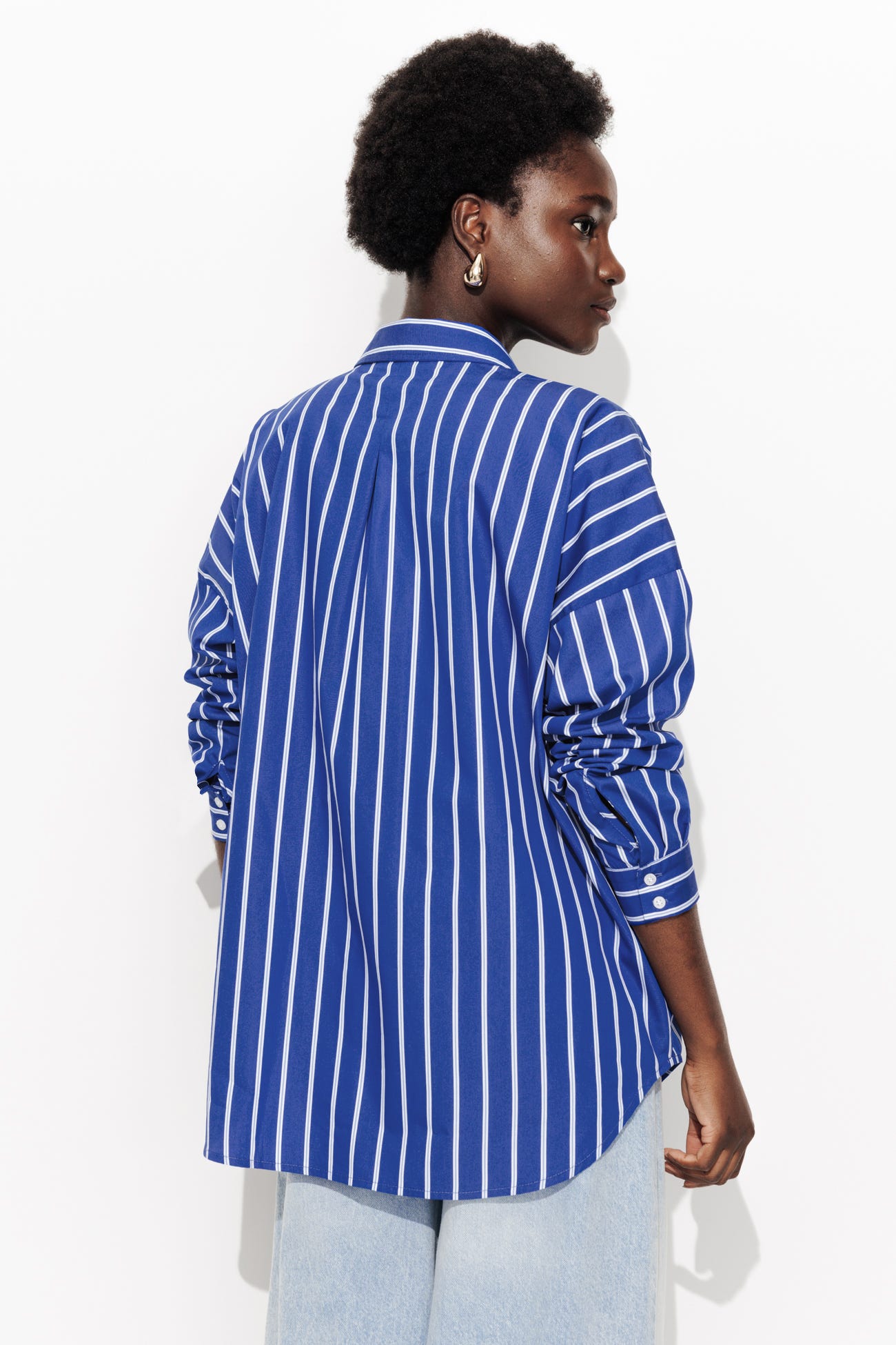 Maxi-chemise rayée Femme