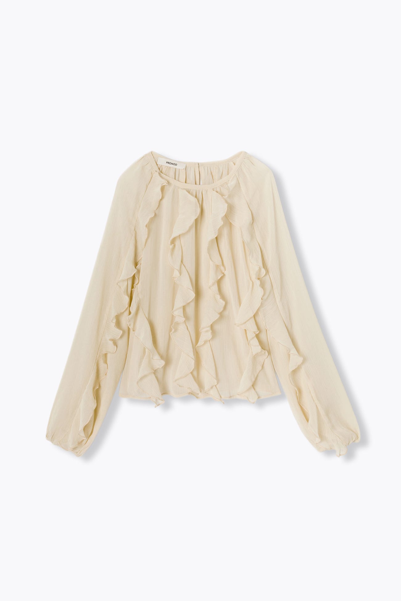 Blouse volantée en mousseline