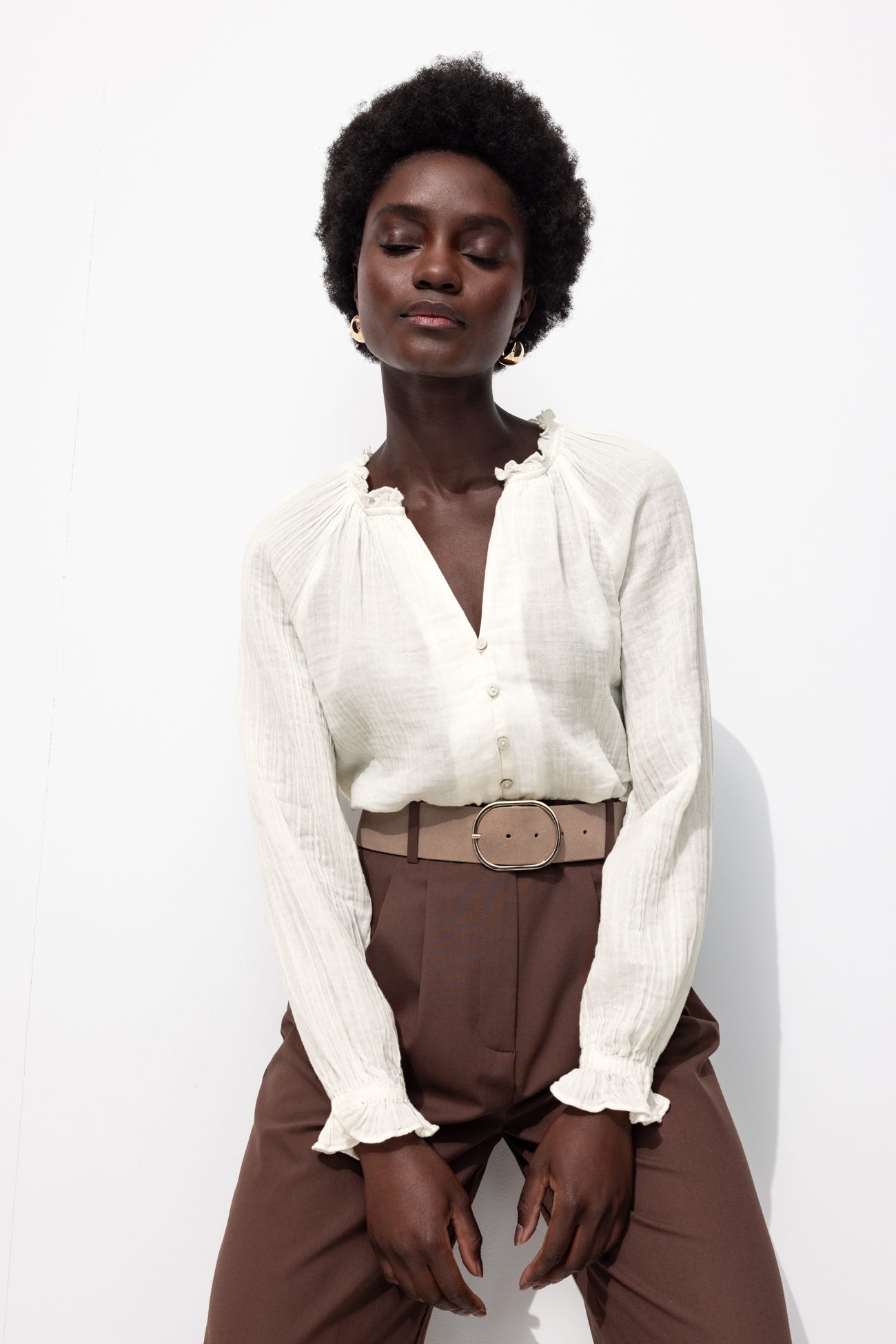 Chemise en gaze de coton Femme