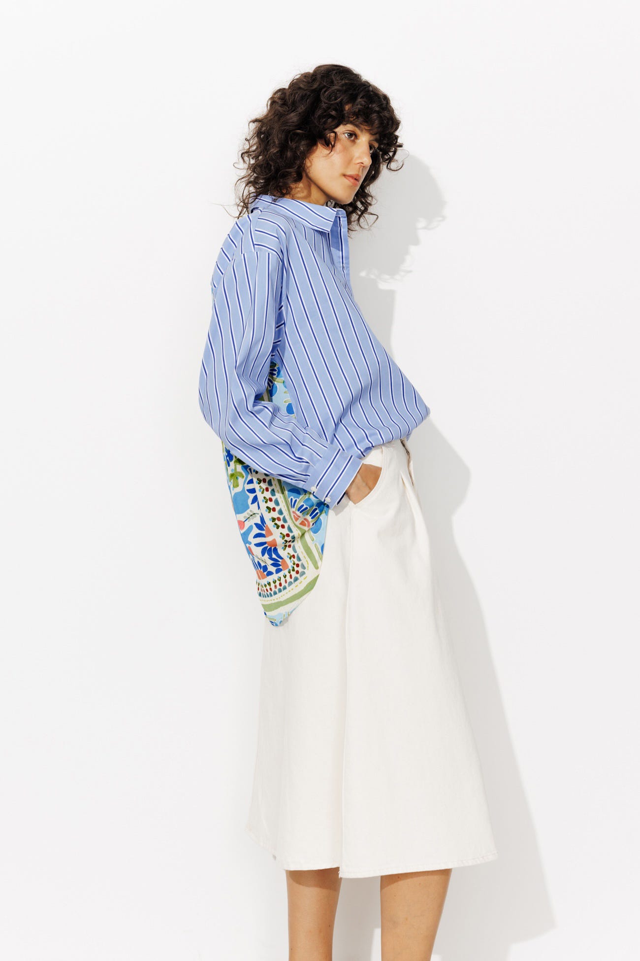 Chemise rayée oversize Femme