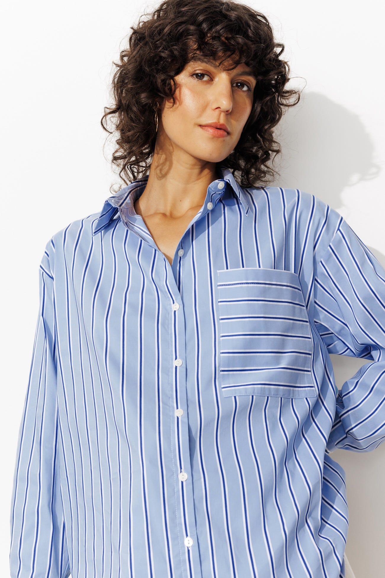 Chemise rayée oversize Femme