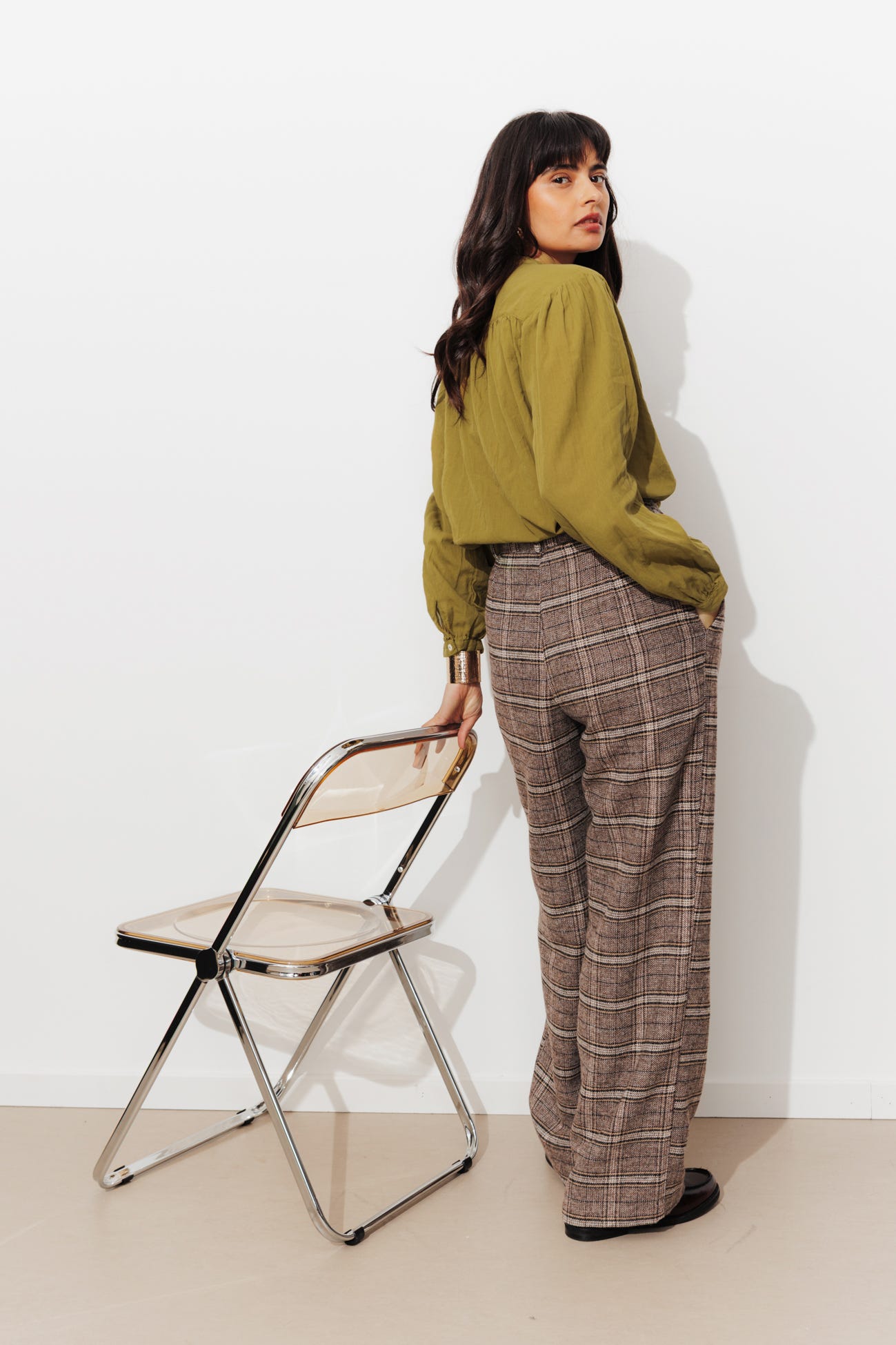 Chemise volantée en cotonnade