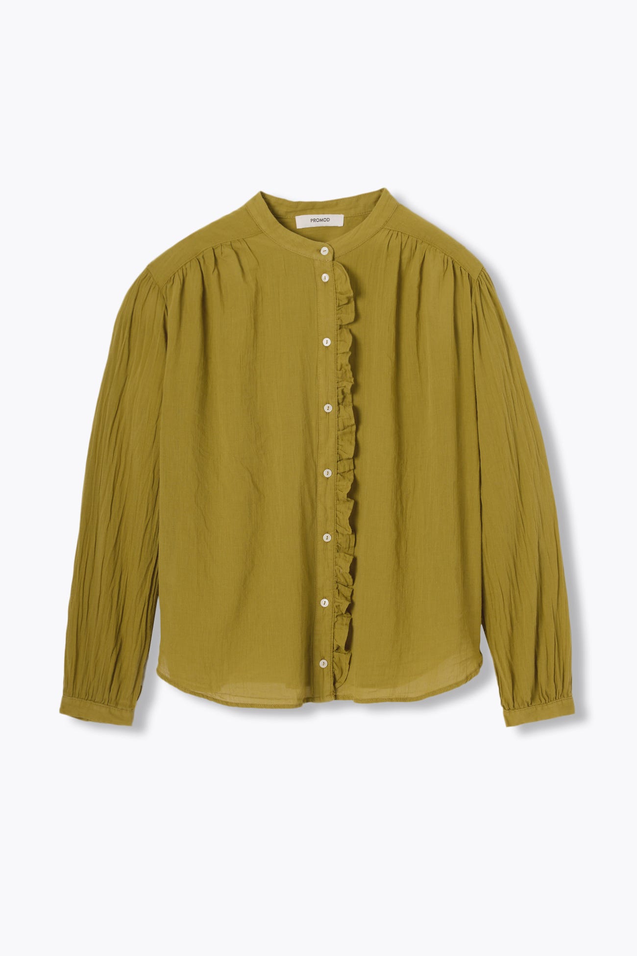 Chemise volantée en cotonnade