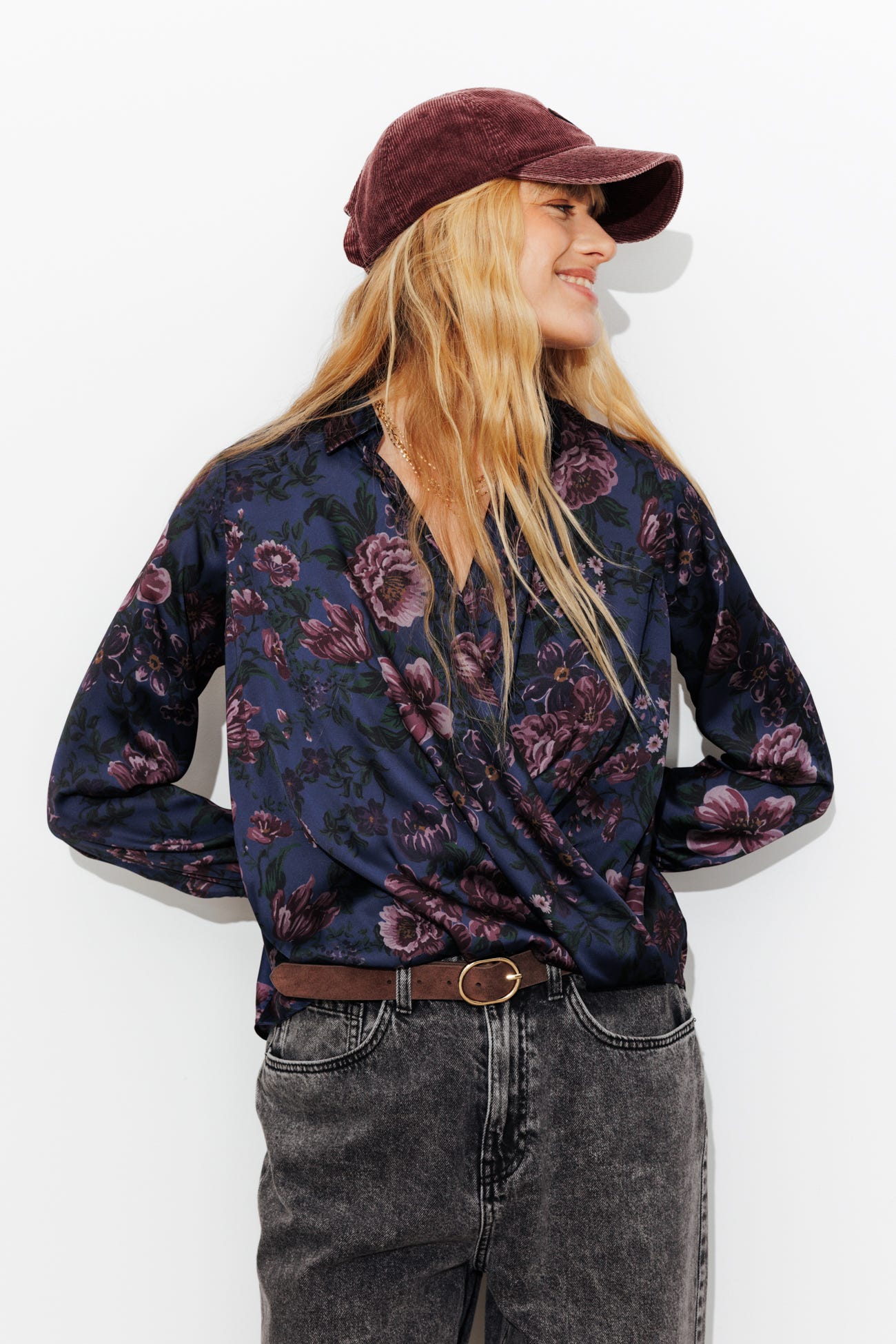 Blouse effet cache-coeur Femme