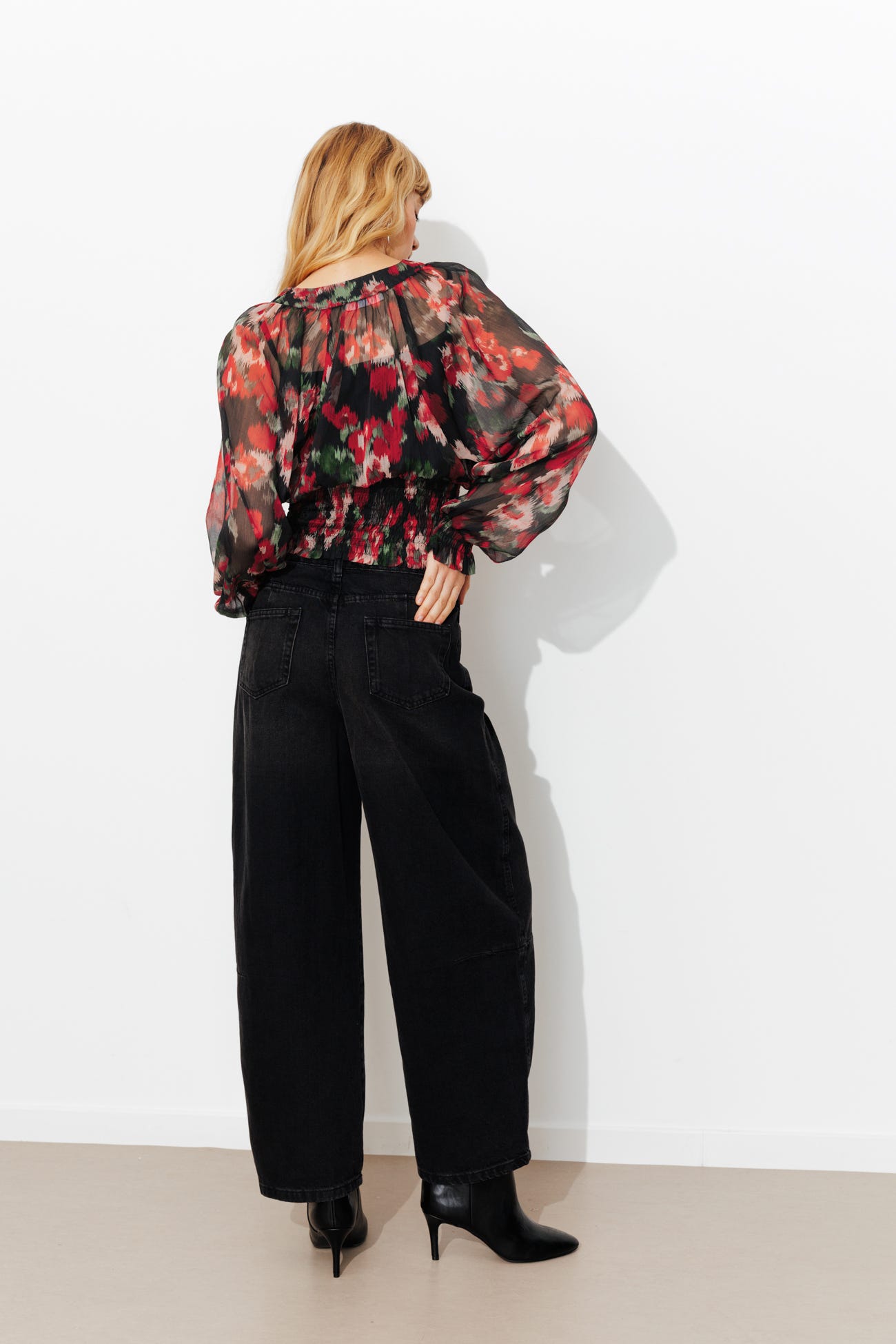 Blouse en voile imprimé Femme