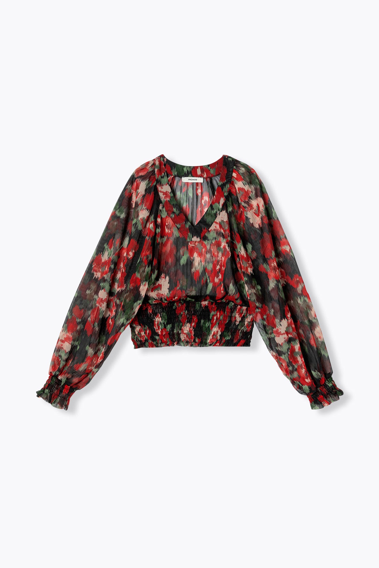 Blouse en voile imprimé Femme