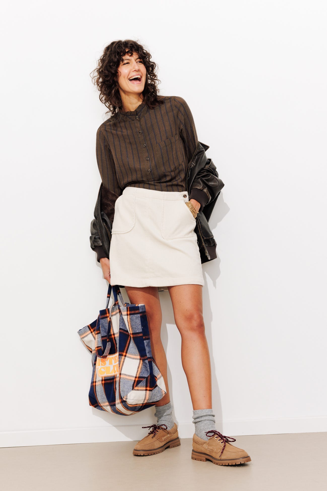 Blouse rayée col frou-frou