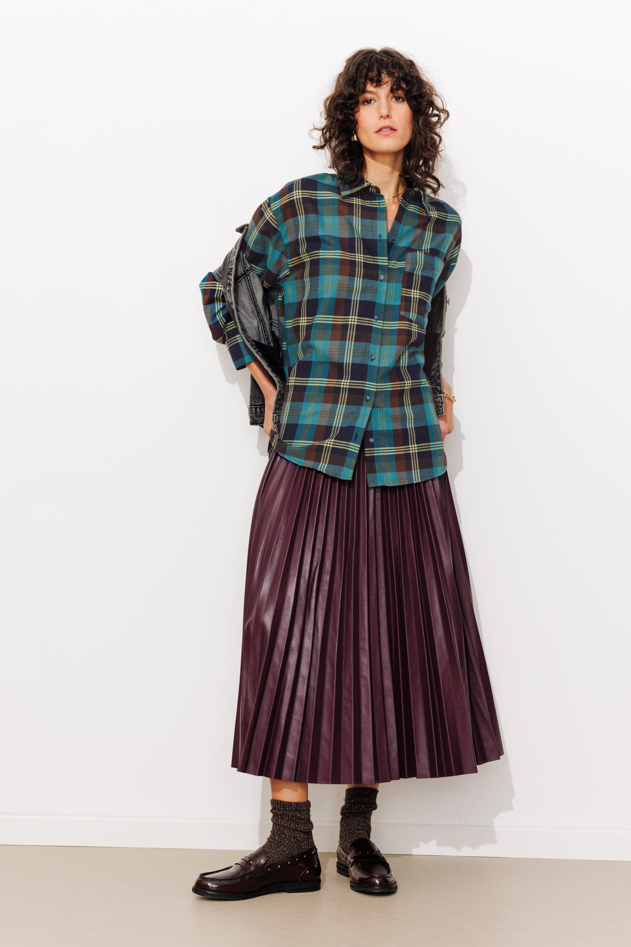 Chemise à carreaux Femme