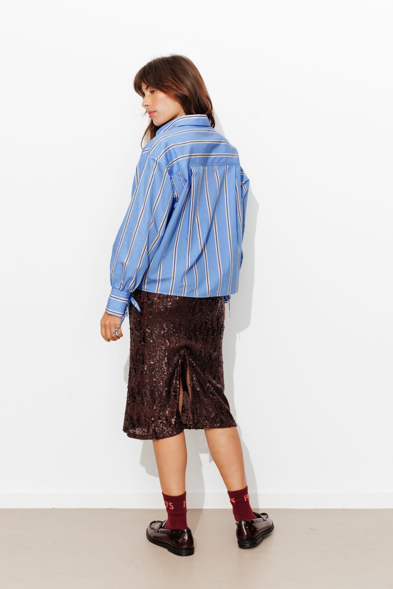 Chemise rayée oversize Femme