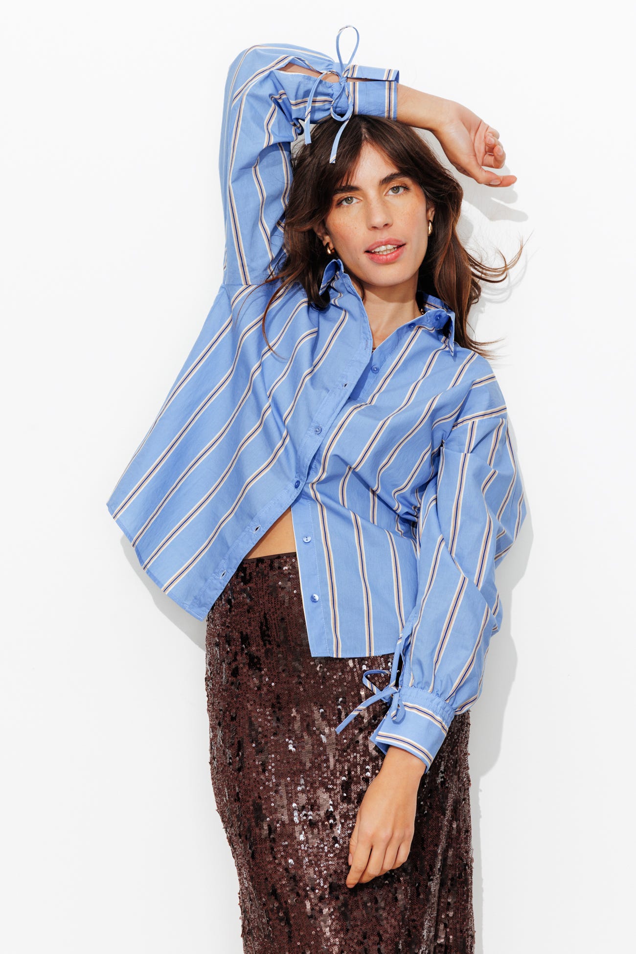 Chemise rayée oversize Femme