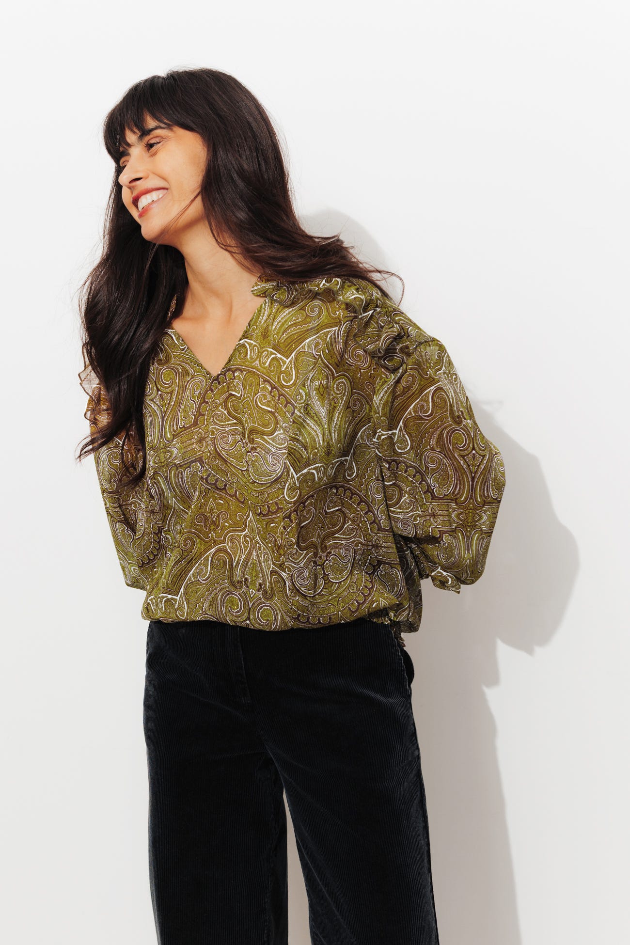 Blouse en mousseline imprimée
