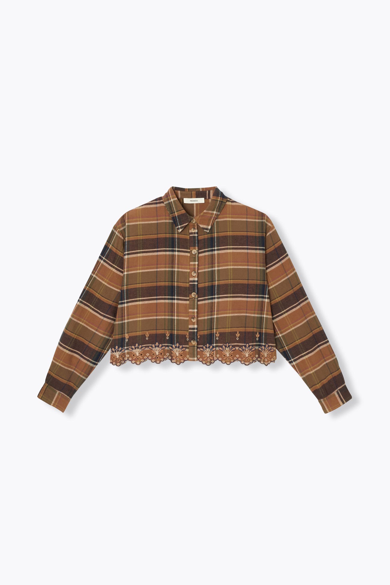 Camisa corta de cuadros