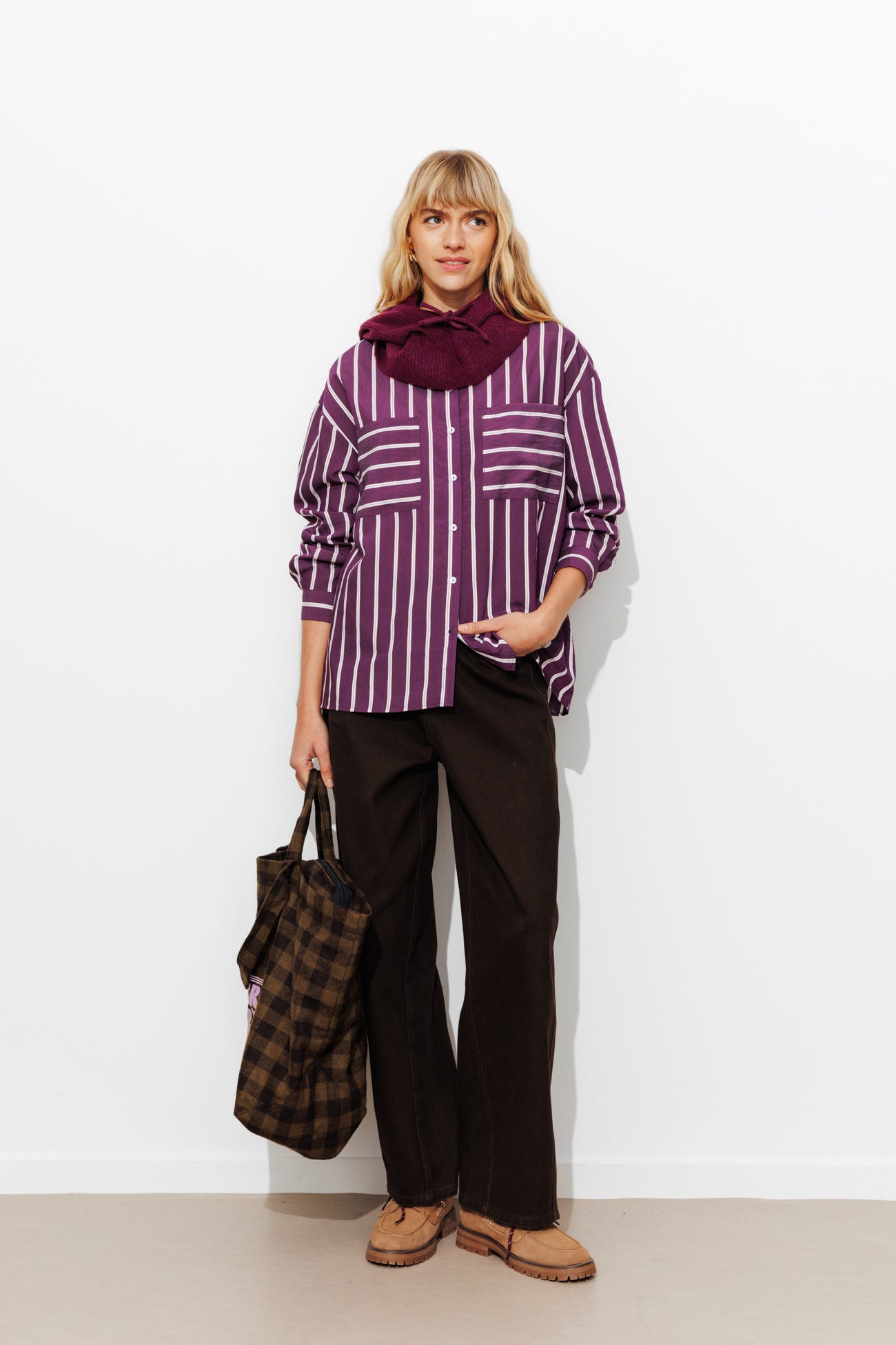 Oversized striped shirt