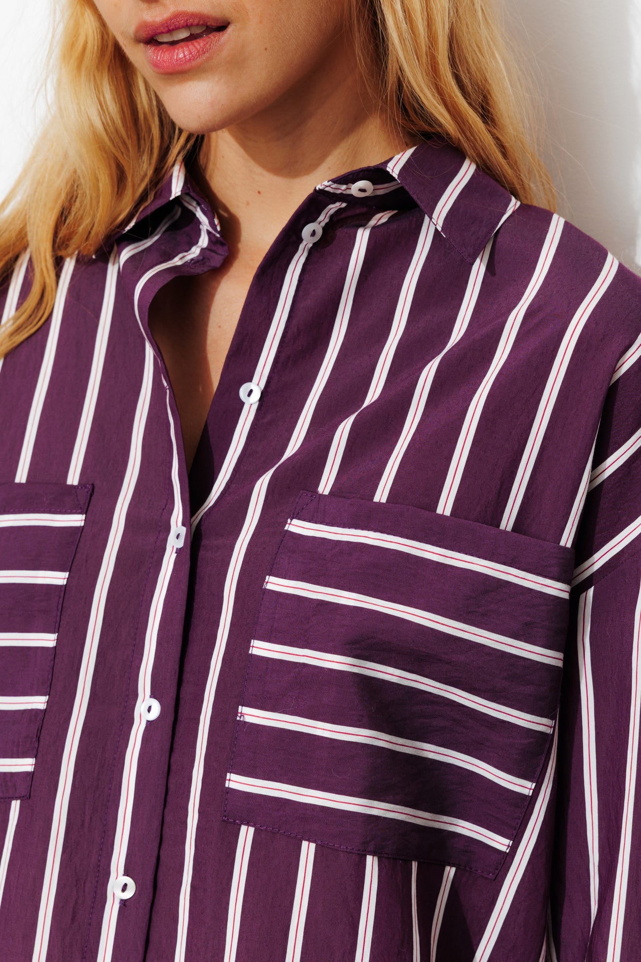 Oversized striped shirt