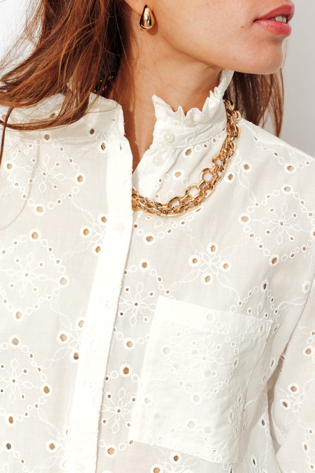 Camisa bordado inglés