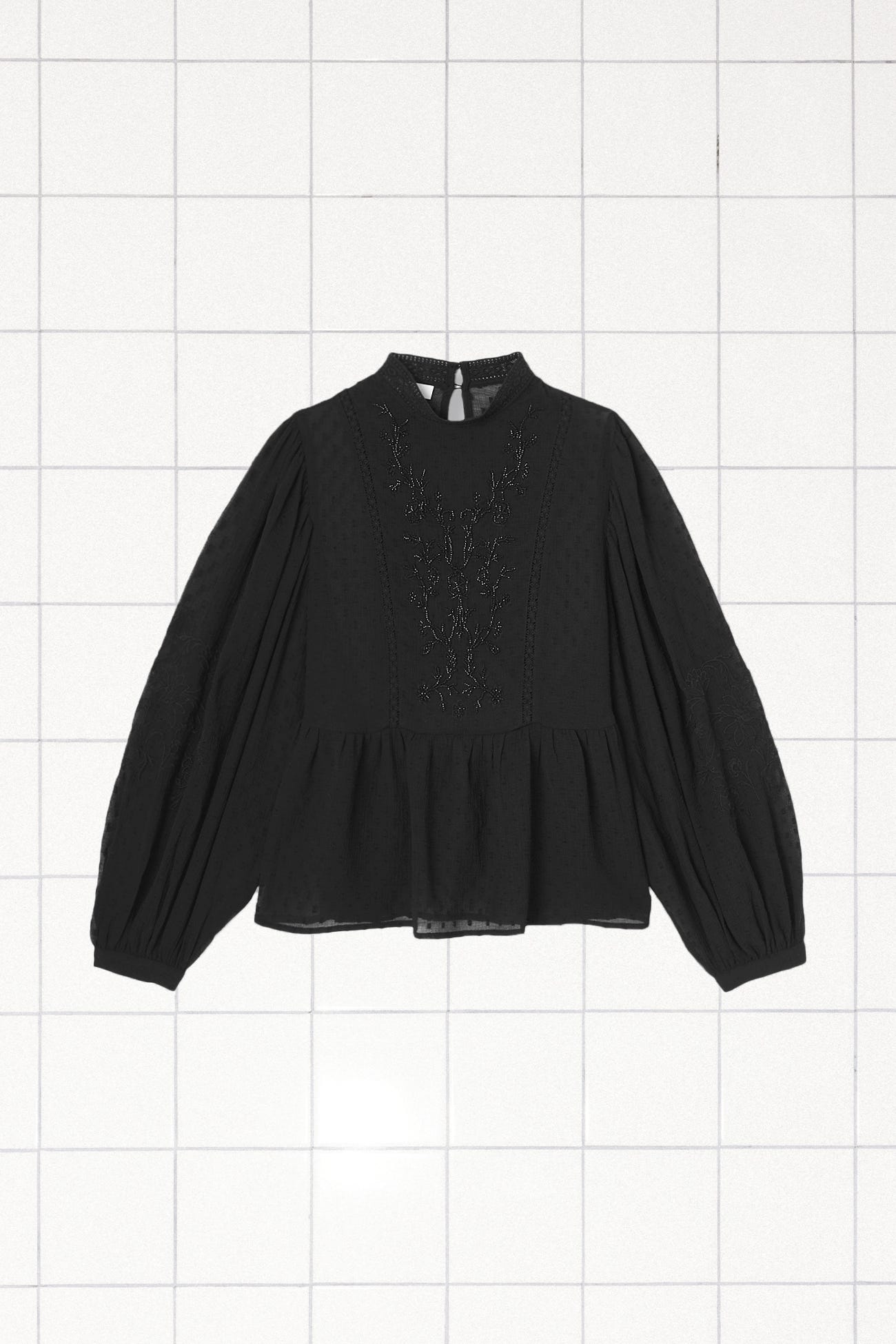 Camicetta plumetis con perline