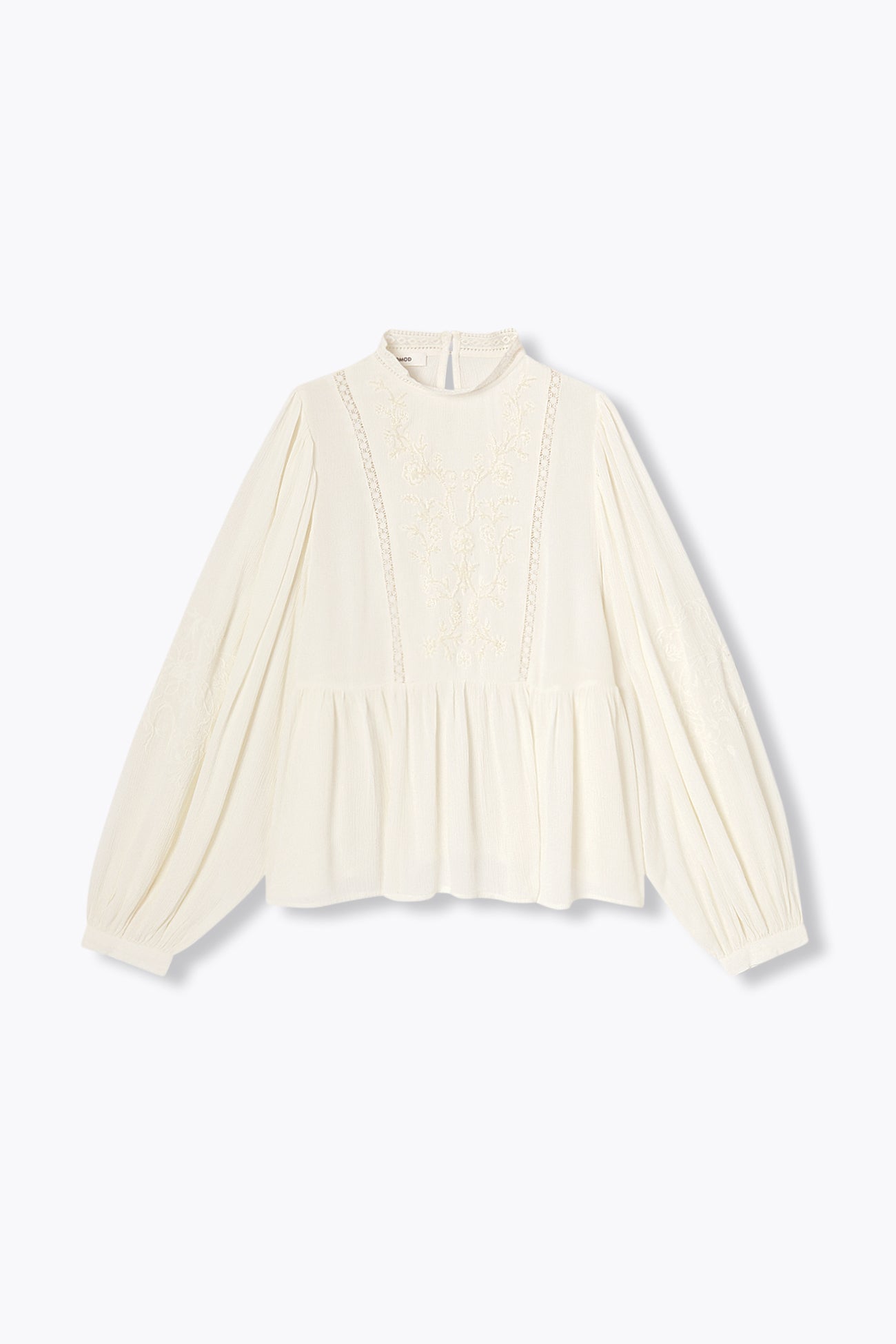 HYEON ヘヨン　kurage tops / sax Beaded embroidered blouse - Ecru