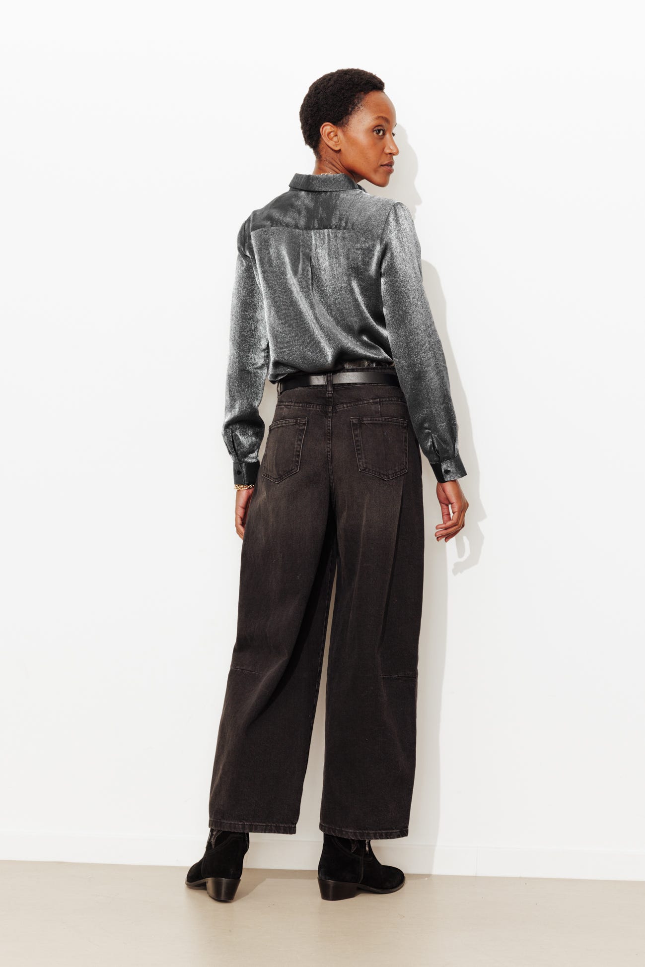 Camisa de efecto lamé