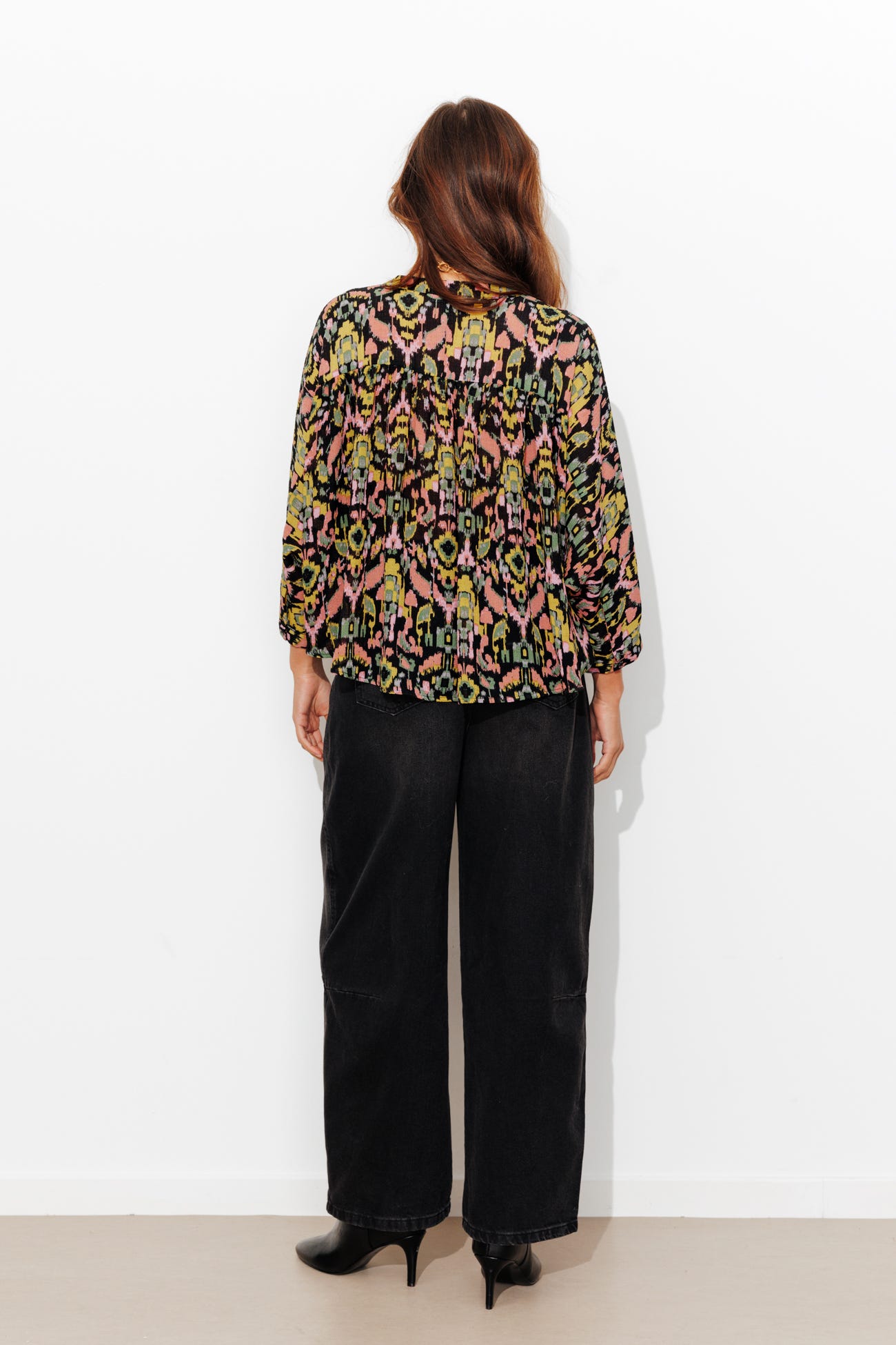 Koszula z drukowanego szyfonu