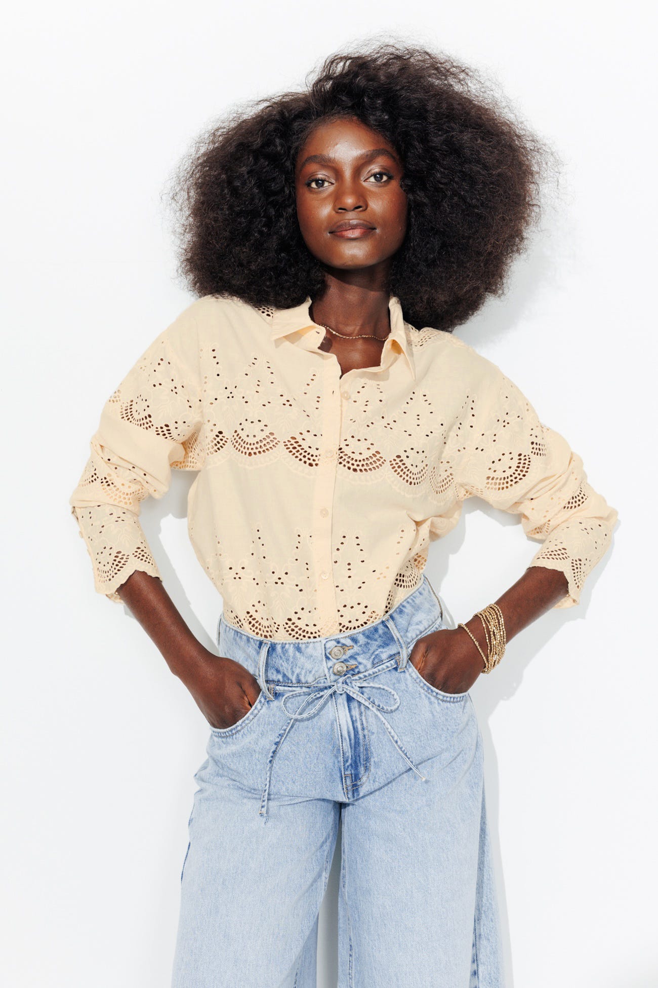 Chemise en broderie anglaise