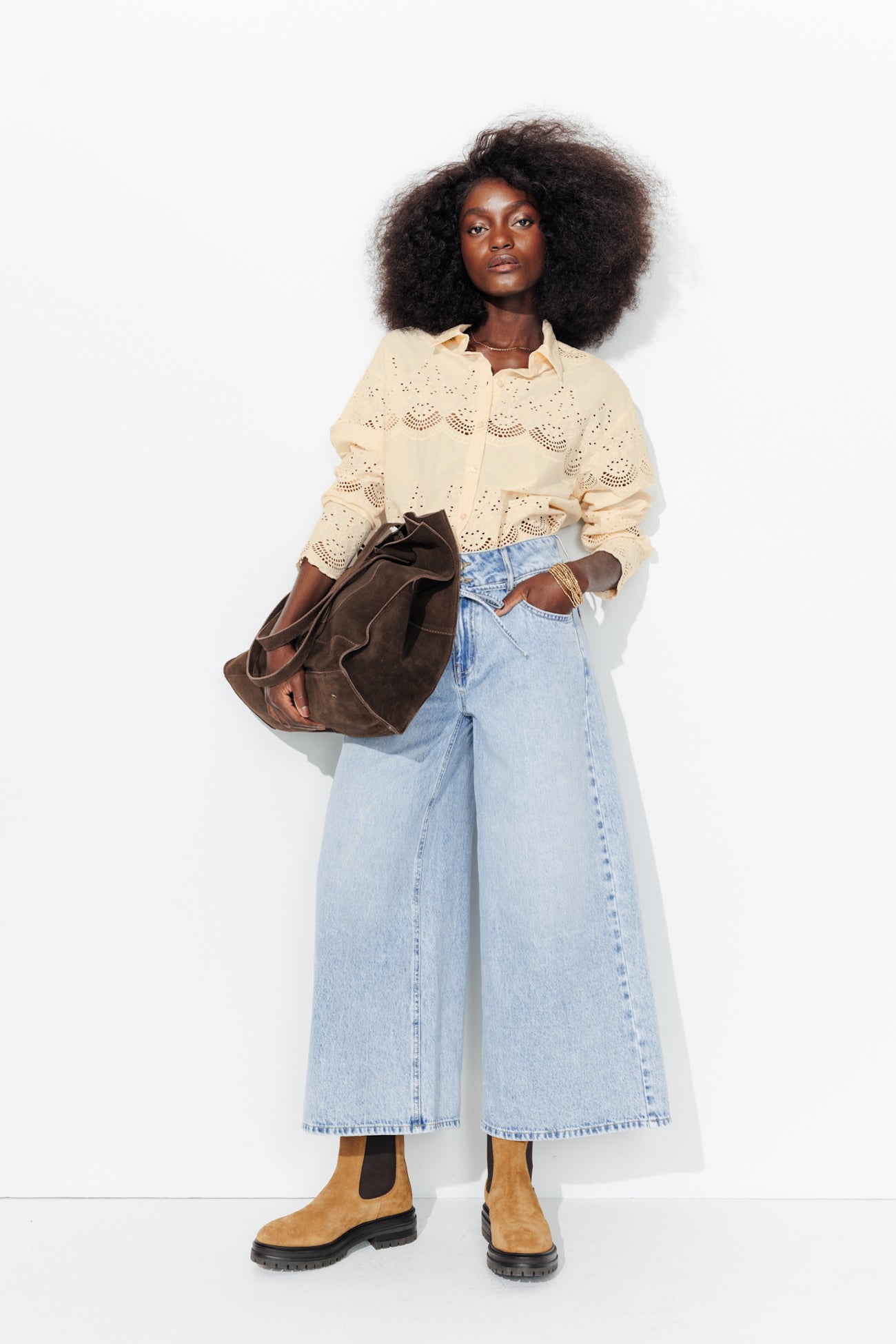 Chemise en broderie anglaise