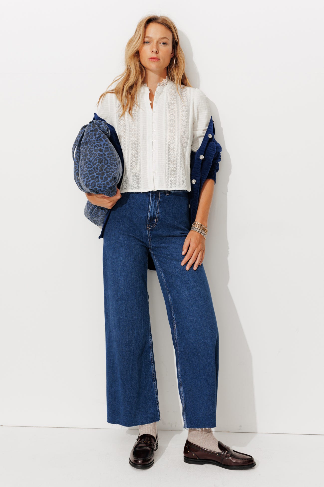 Chemise détail dentelle Femme