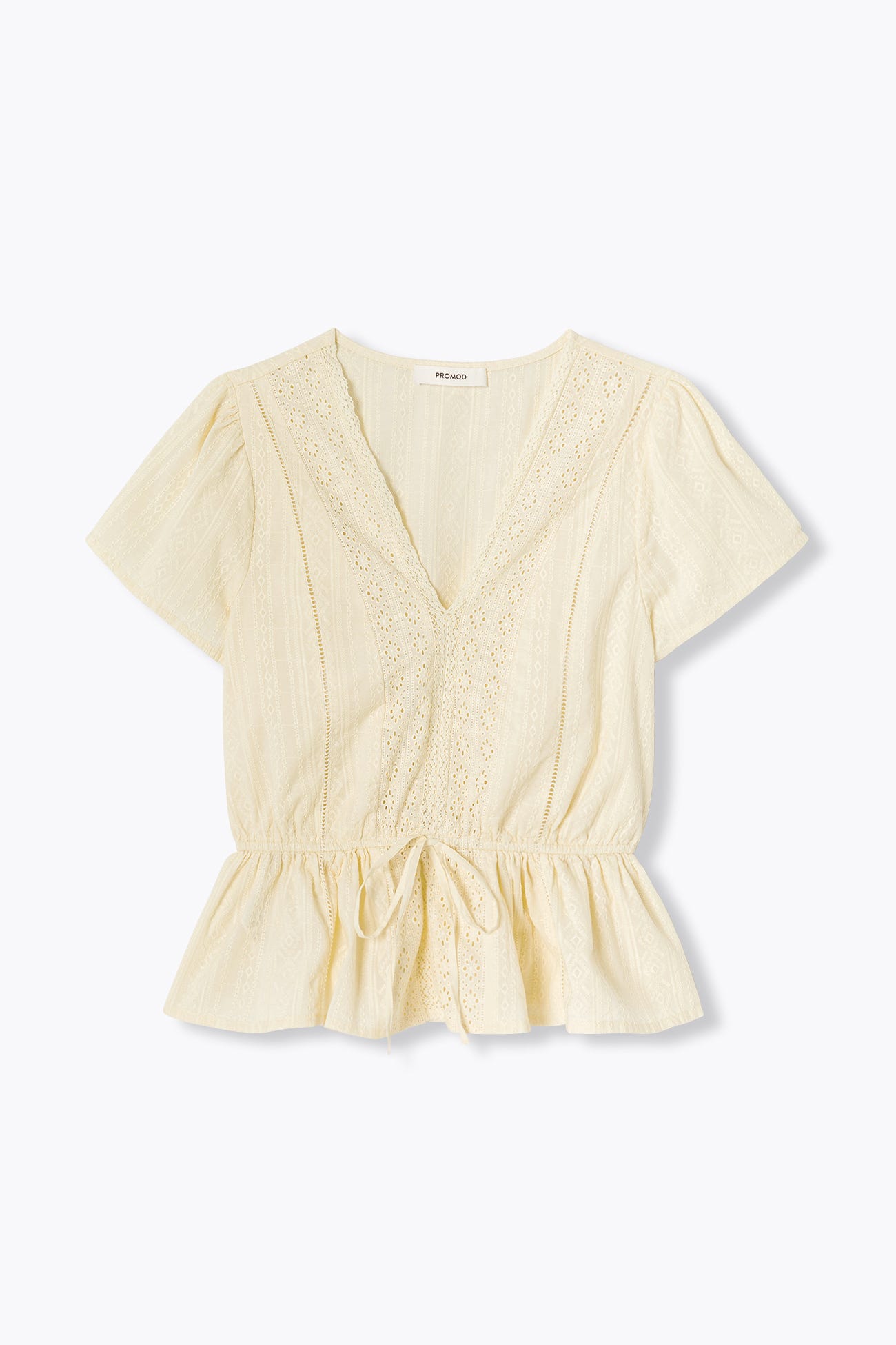 Blouse ajourée brodée Femme