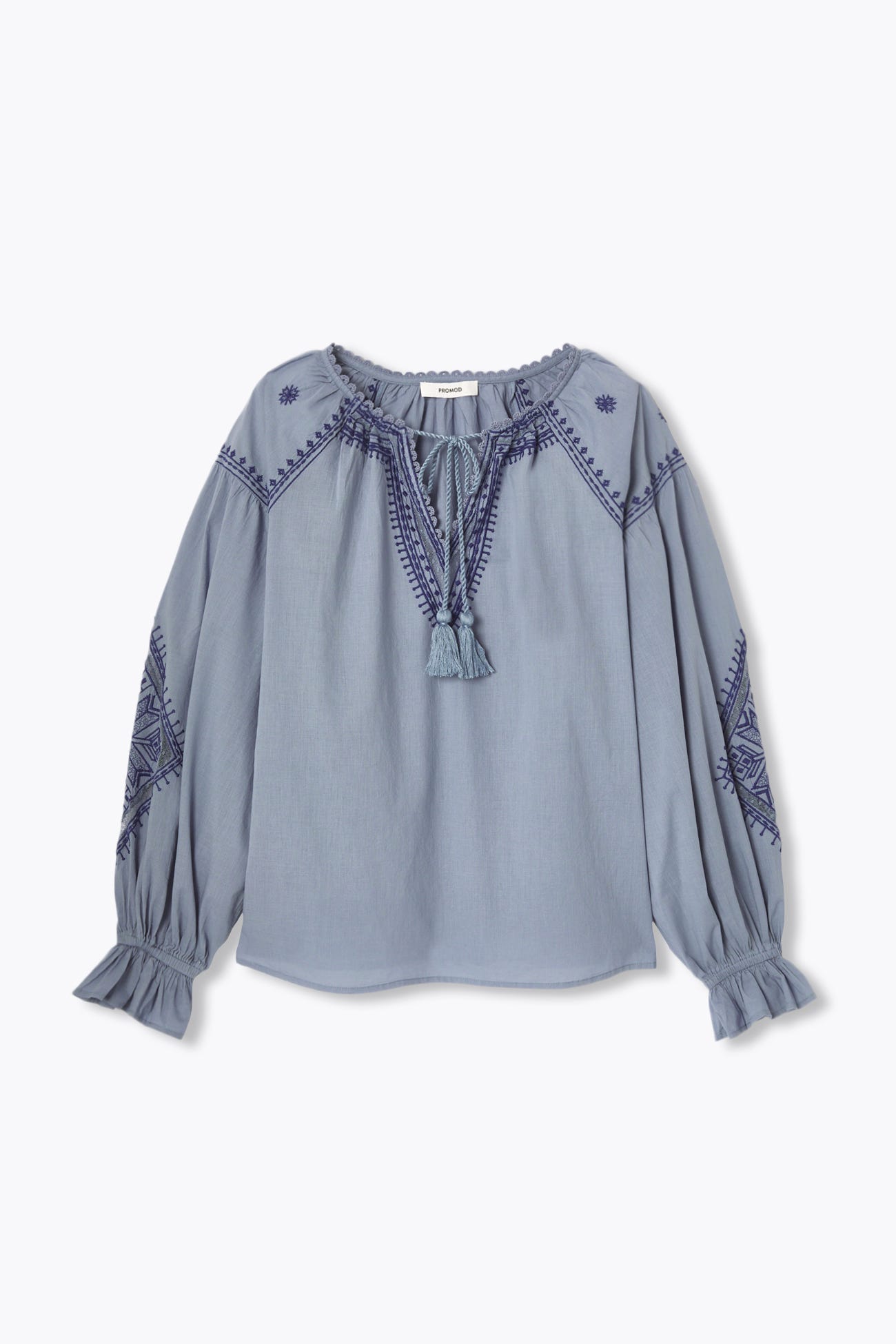Blouse brodée en coton Femme
