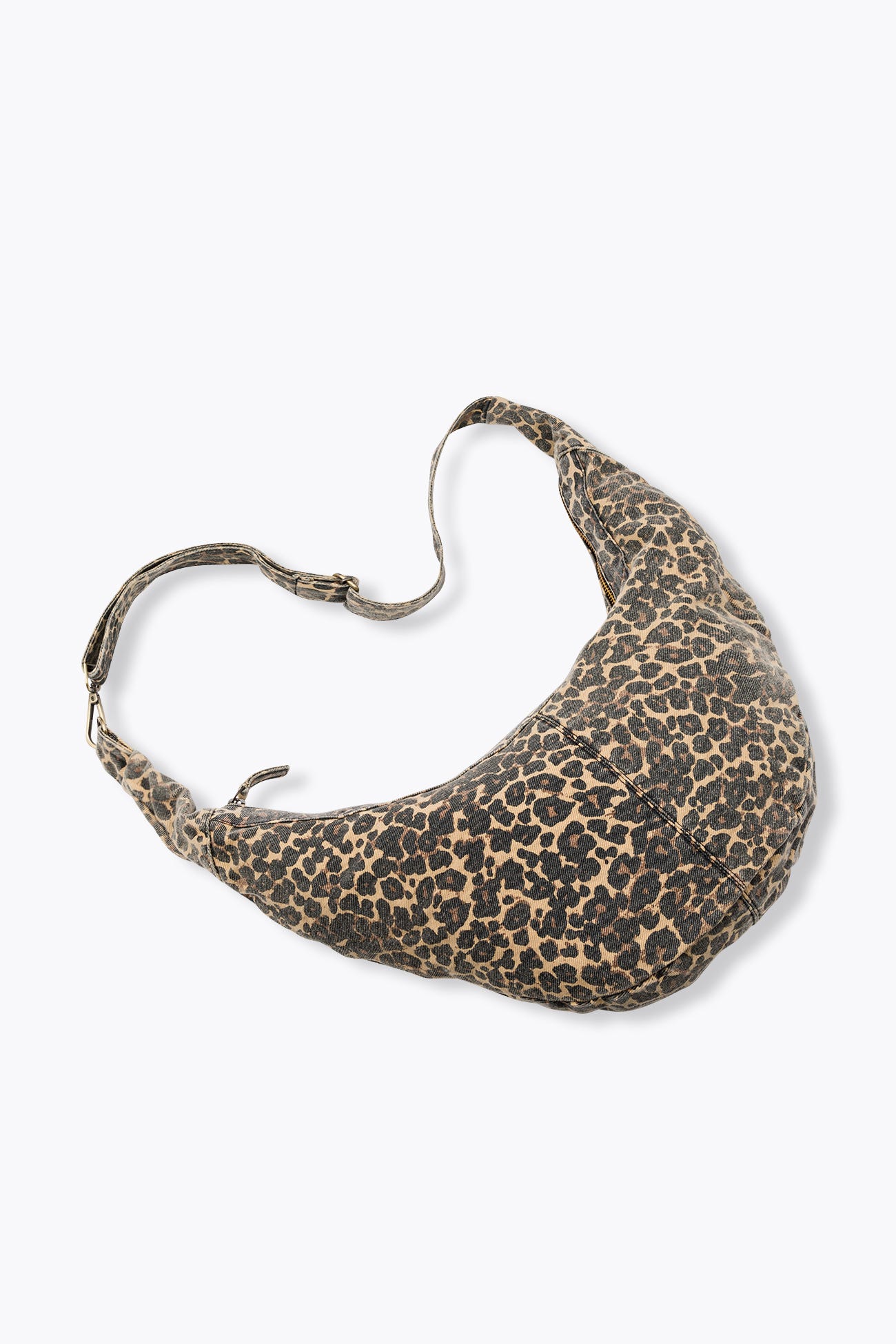 Leopard half-moon bag