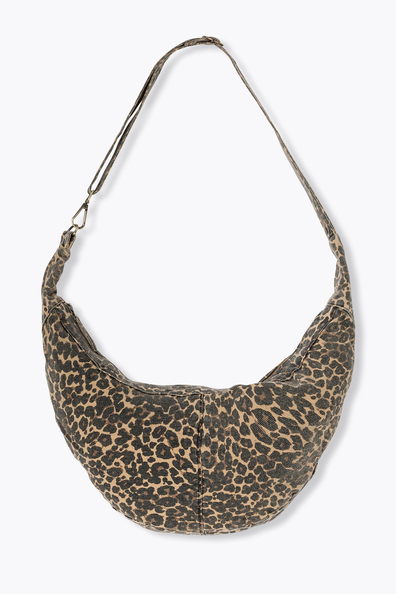 Leopard half-moon bag