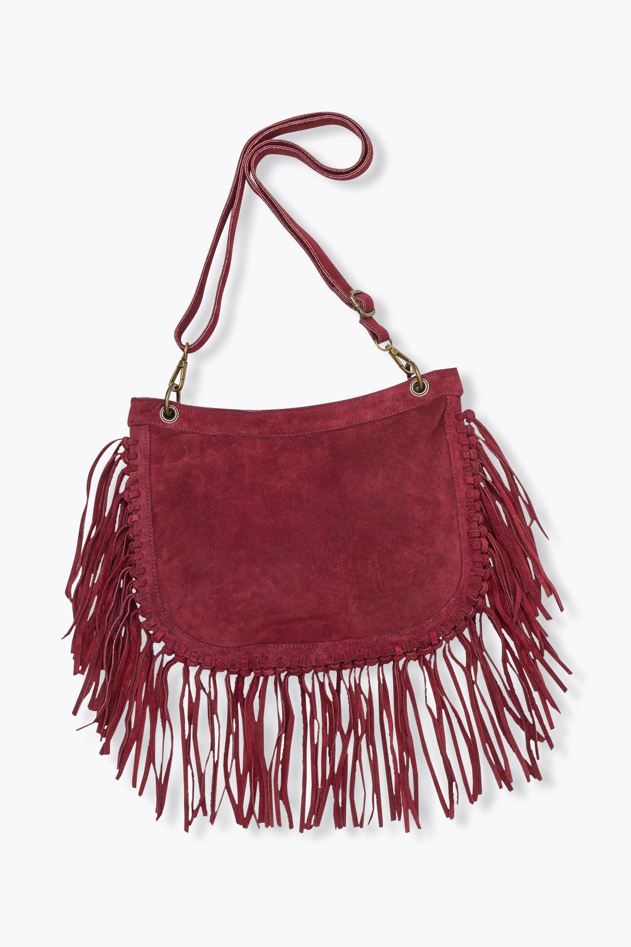 Bolso piel flecos