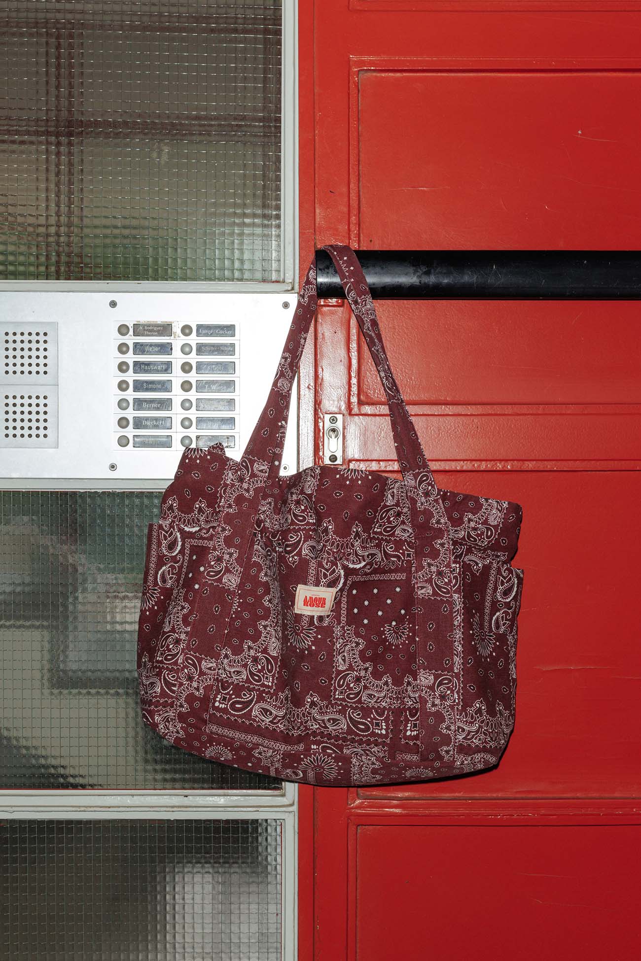 Bolso grande vaquero leopardo