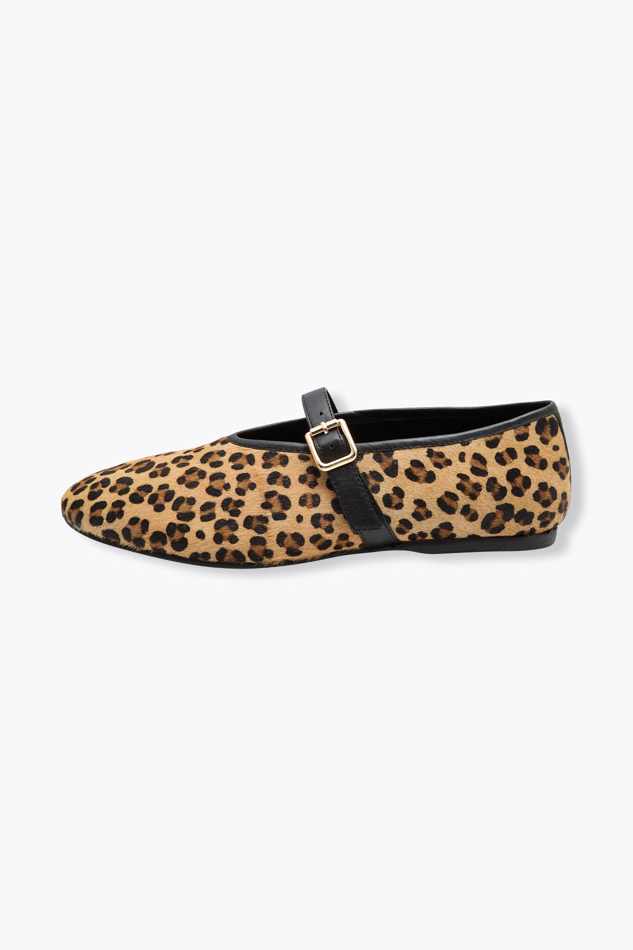 Mary Jane leopard ballet shoes