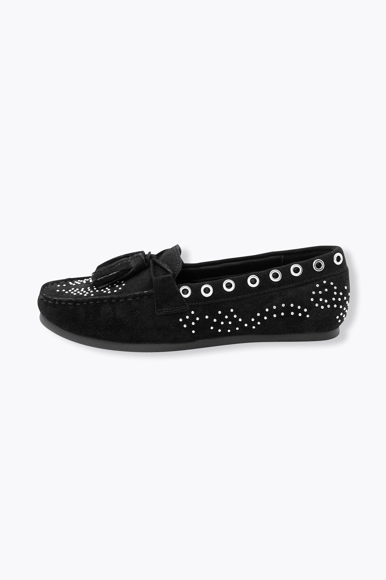 Mocassins à glands cuir clouté