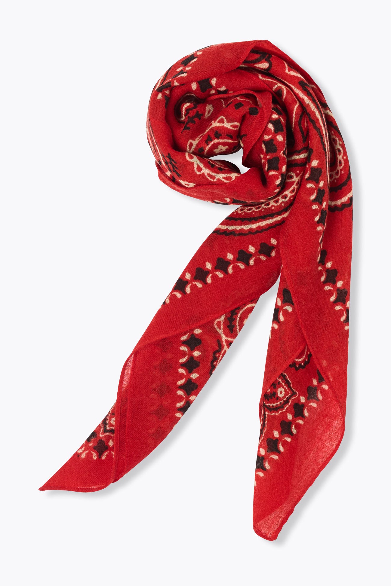 Wool bandana scarf