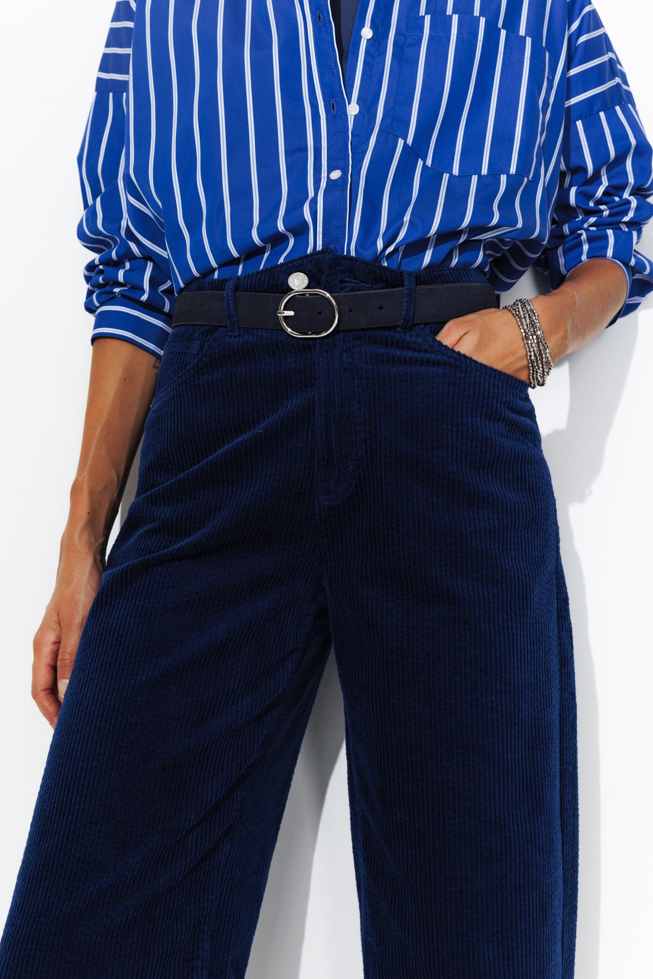 Suede leather belt