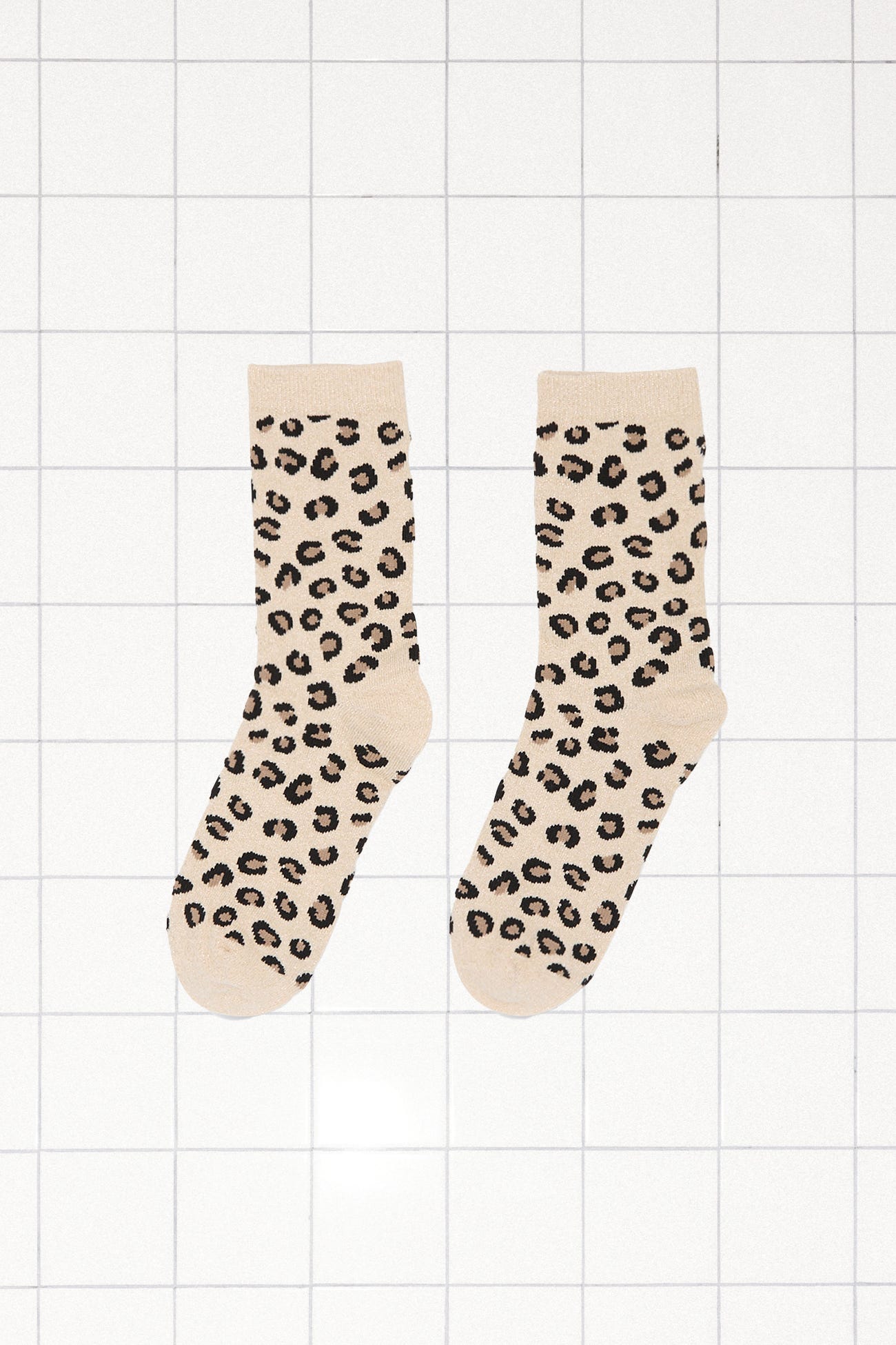 Chaussettes léopard paillettes