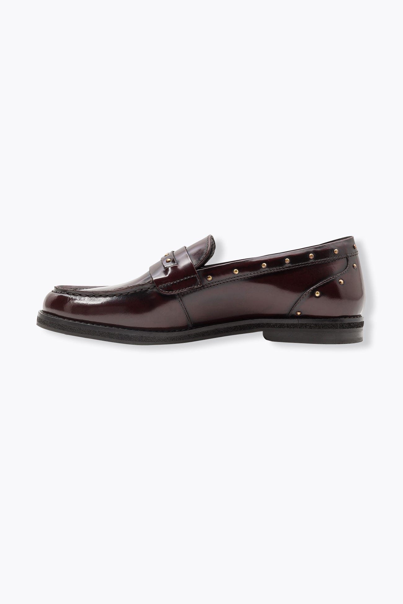 Mocassins en cuir clouté Femme